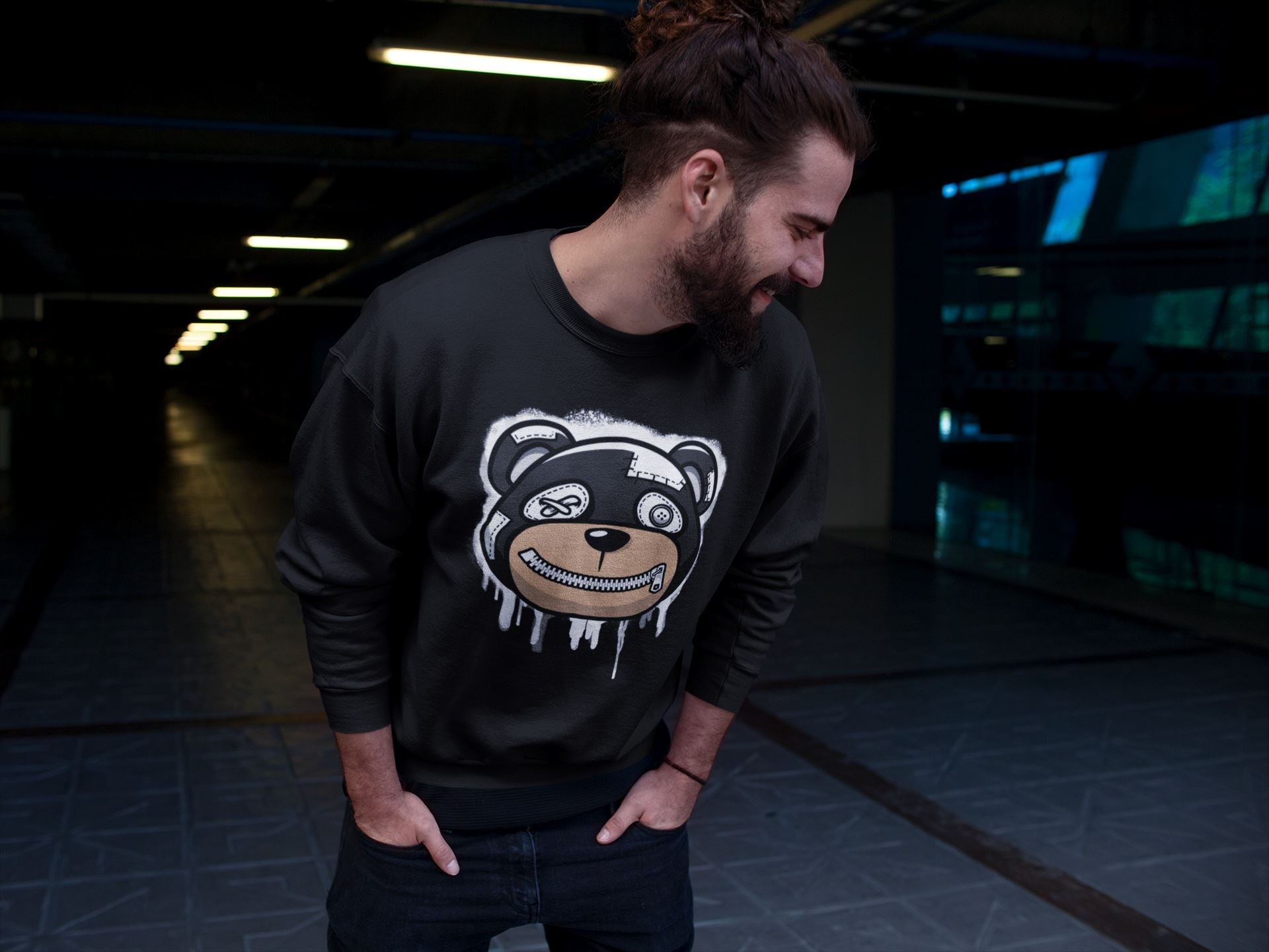 Bear Face Unisex Tops - Dunk Panda