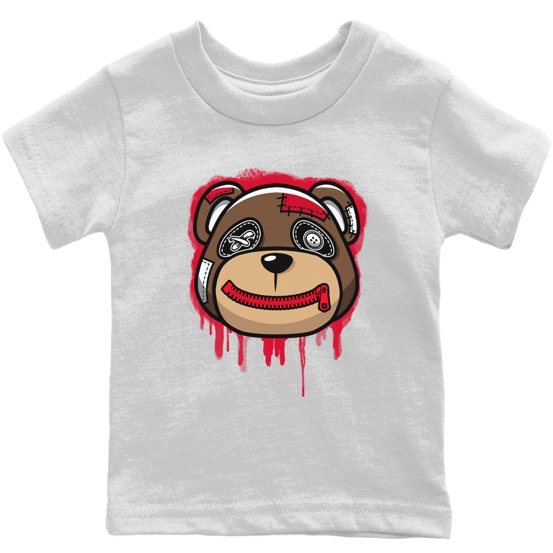 Bear Face Kids Tops - Air Jordan 1 Bred Patent