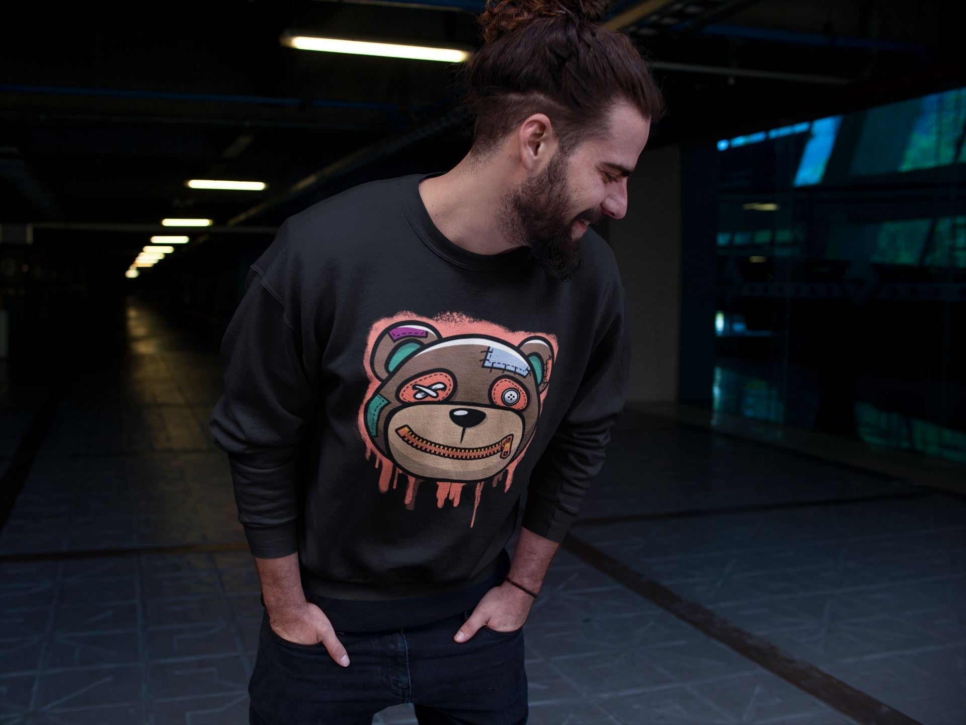Bear Face Unisex Tops - Air Jordan 1 Hand Crafted