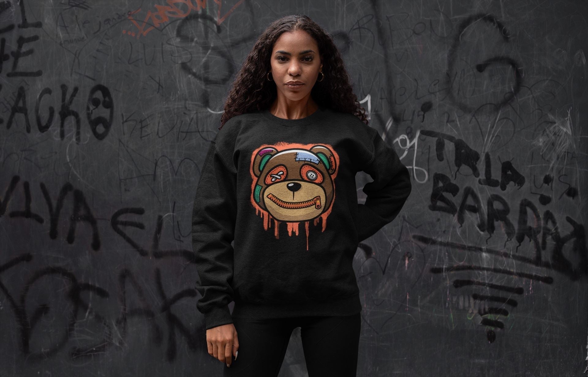 Bear Face Unisex Tops - Air Jordan 1 Hand Crafted