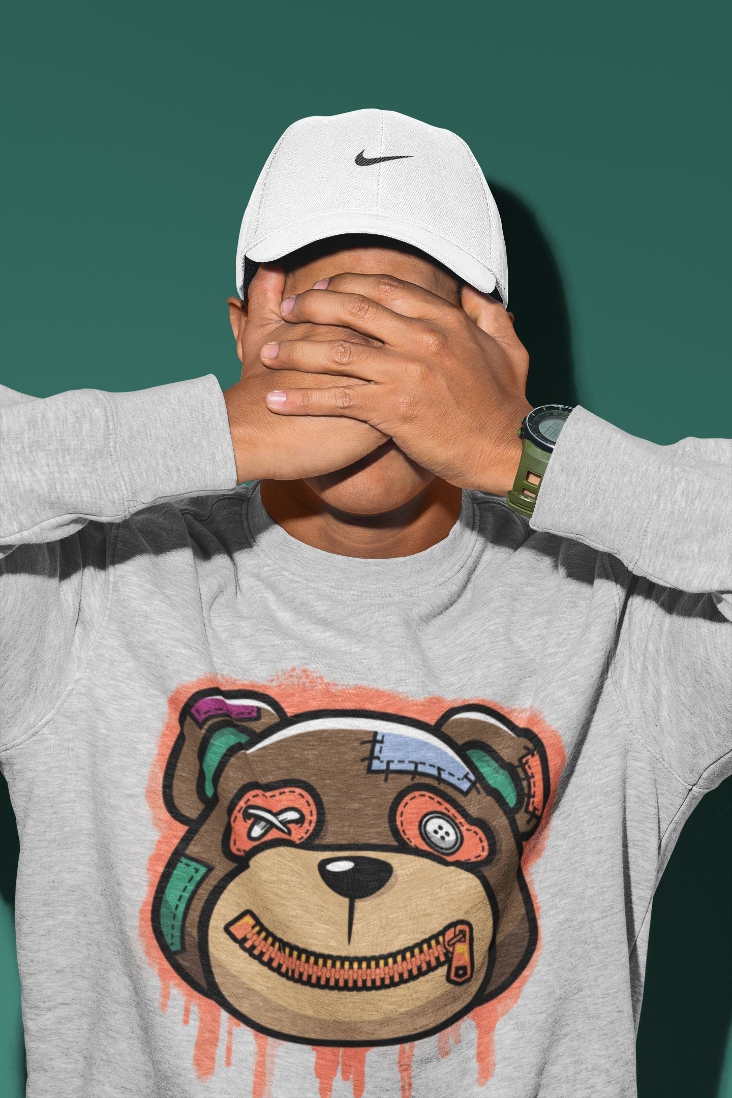 Bear Face Unisex Tops - Air Jordan 1 Hand Crafted