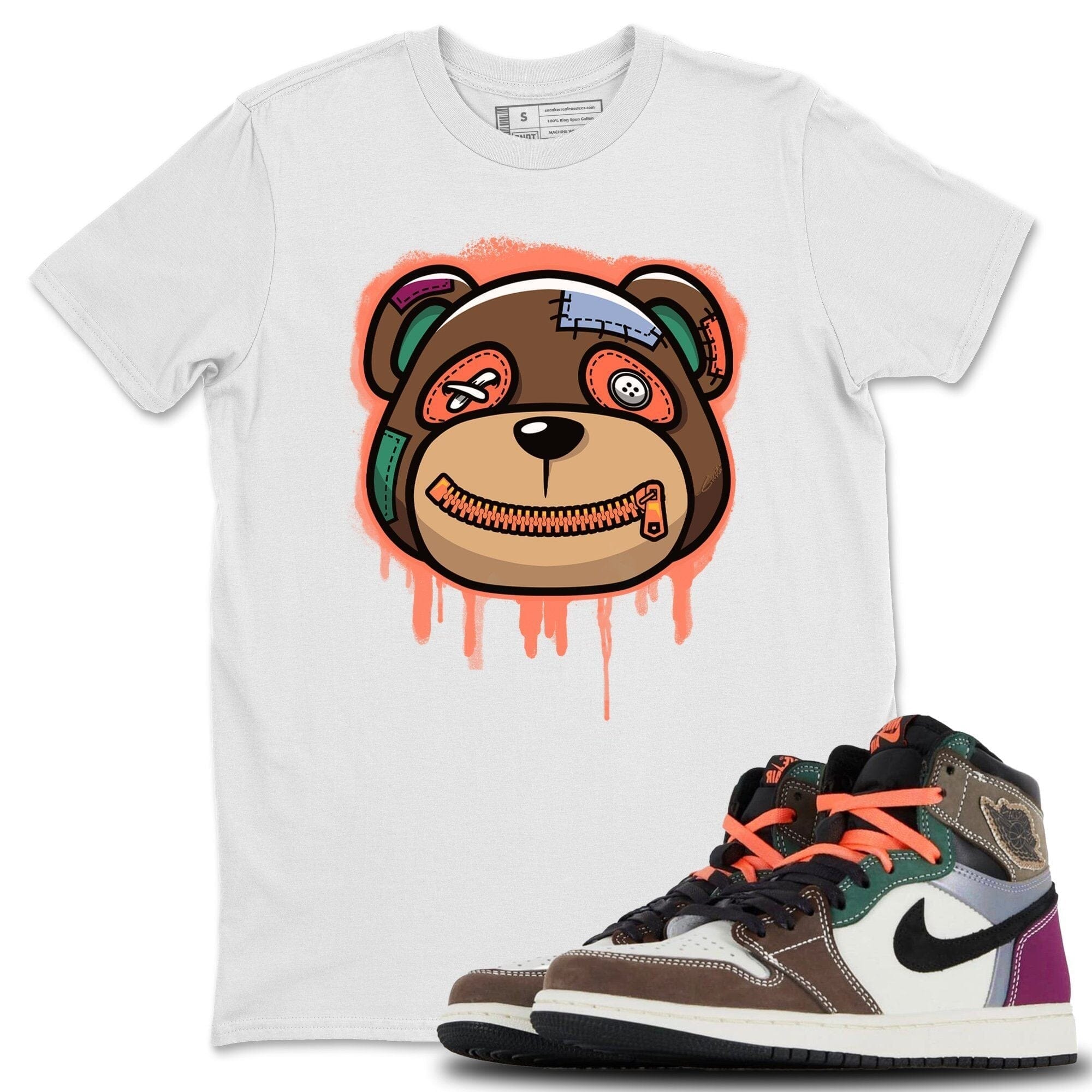 Bear Face Unisex Tops - Air Jordan 1 Hand Crafted