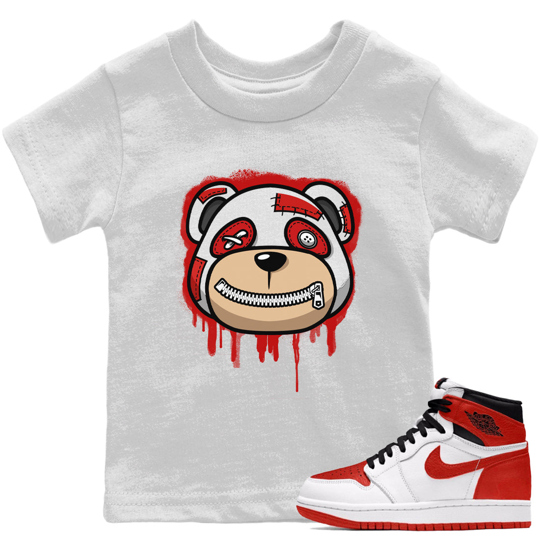 Bear Face Kids Tops - Air Jordan 1 Heritage