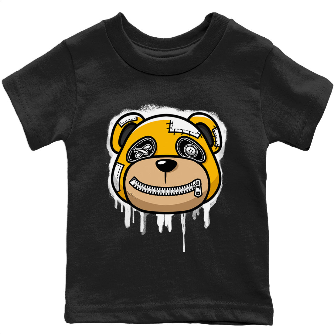 Bear Face Kids Tops - Air Jordan 1 Yellow Toe