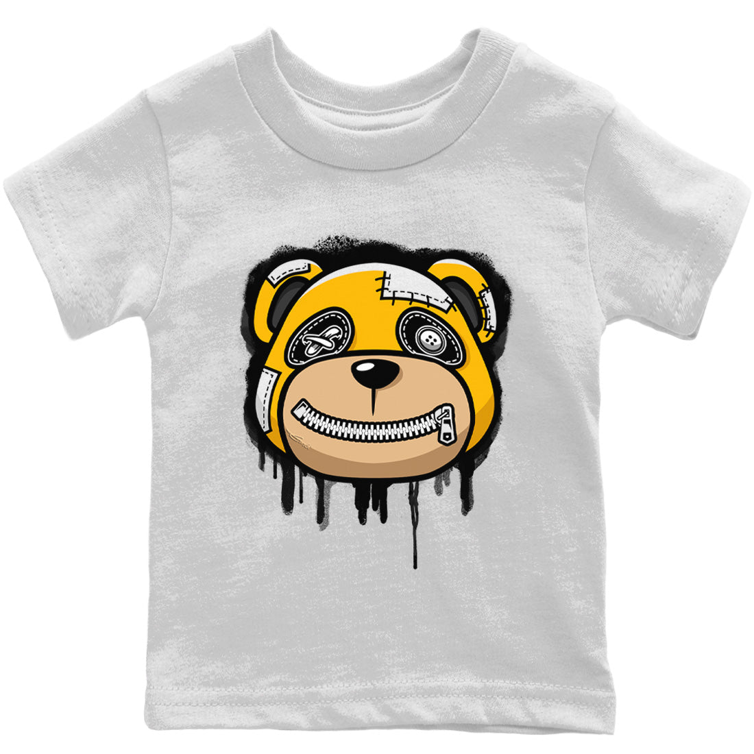 Bear Face Kids Tops - Air Jordan 1 Yellow Toe