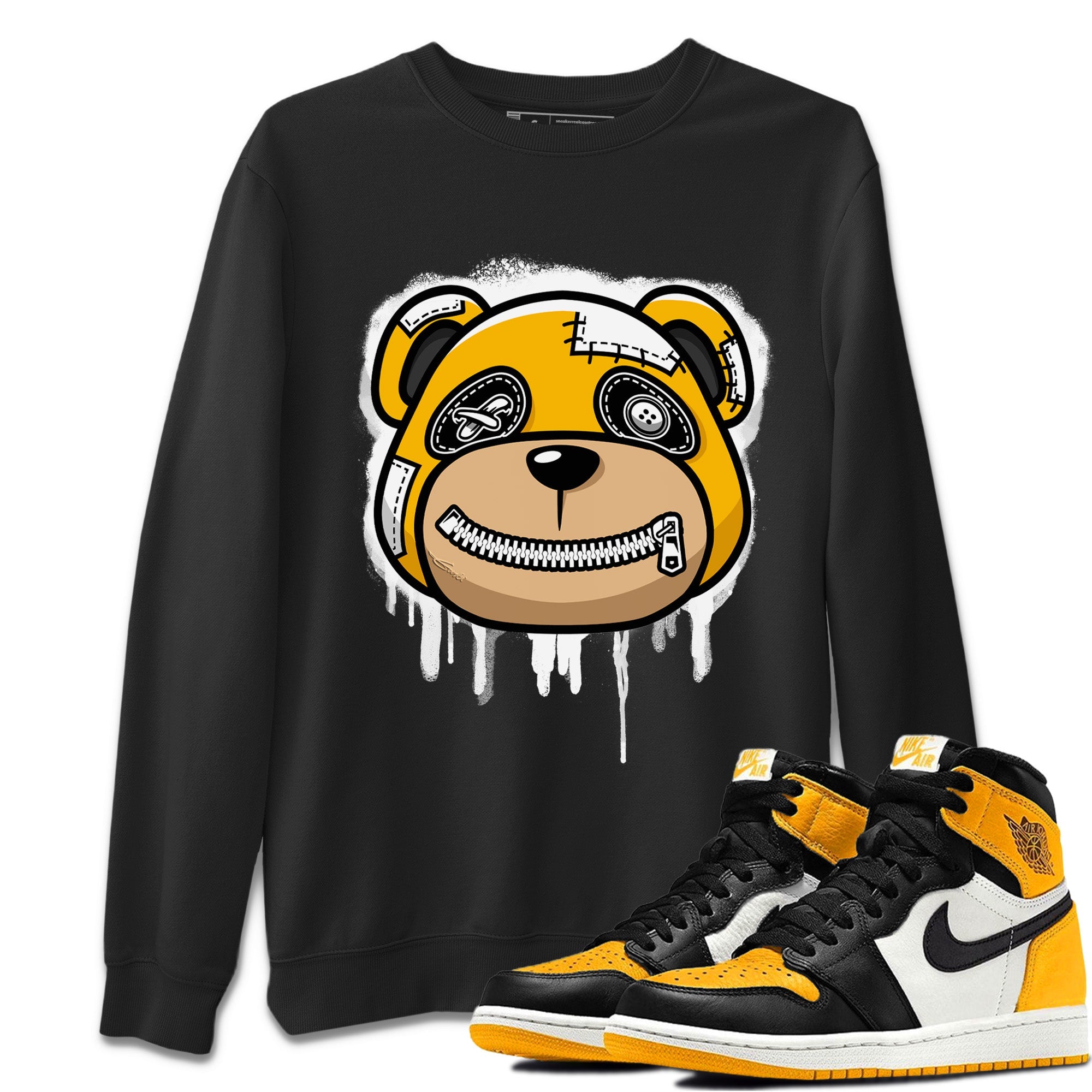 Bear Face Unisex Tops - Air Jordan 1 Yellow Toe