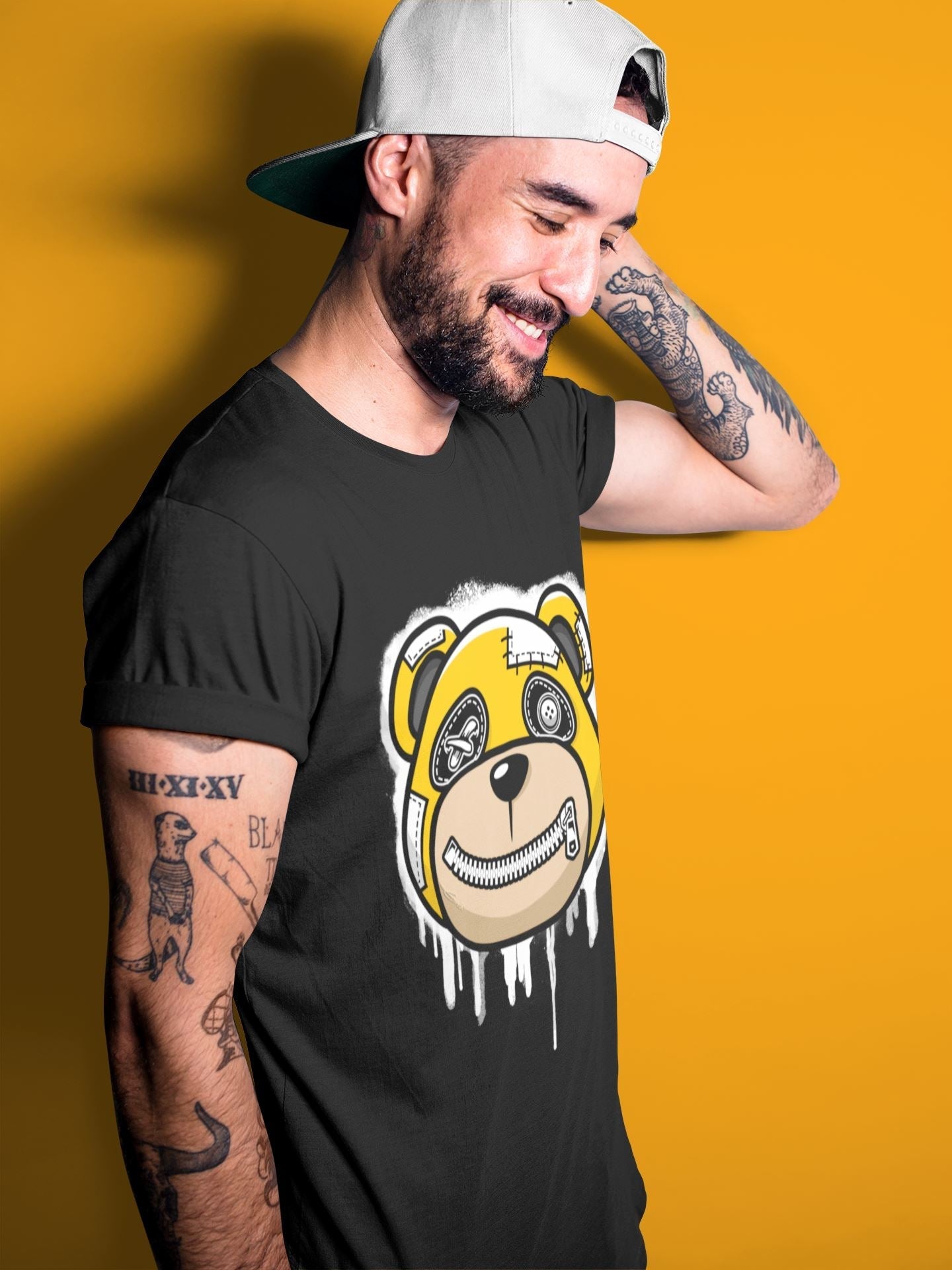 Bear Face Unisex Tops - Air Jordan 1 Yellow Toe