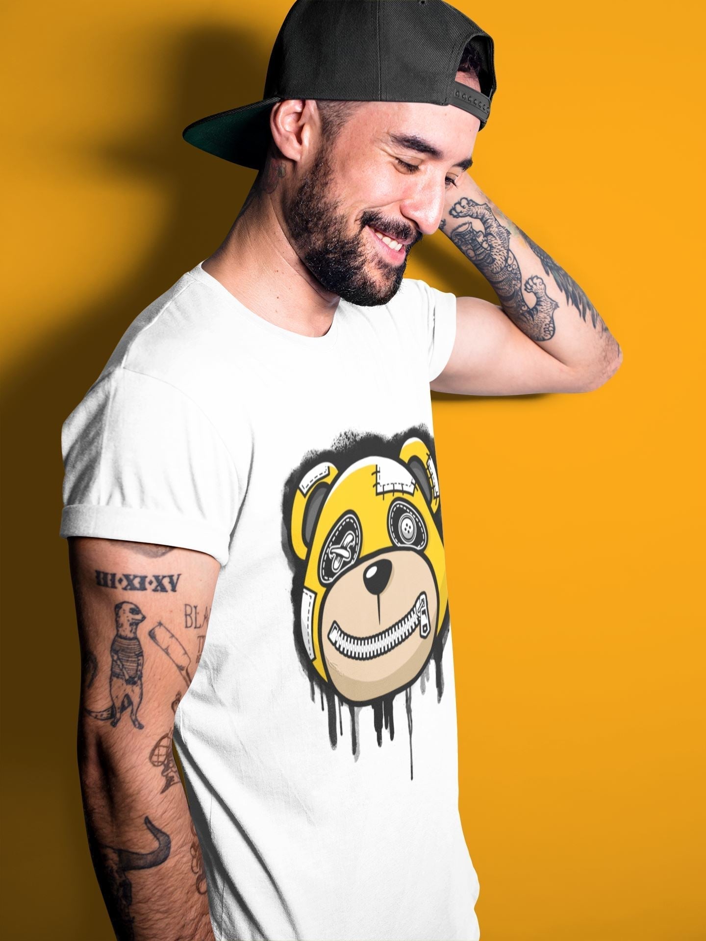 Bear Face Unisex Tops - Air Jordan 1 Yellow Toe