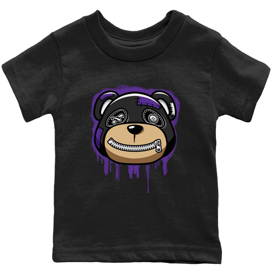 Bear Face Kids Tops - Air Jordan 13 Court Purple