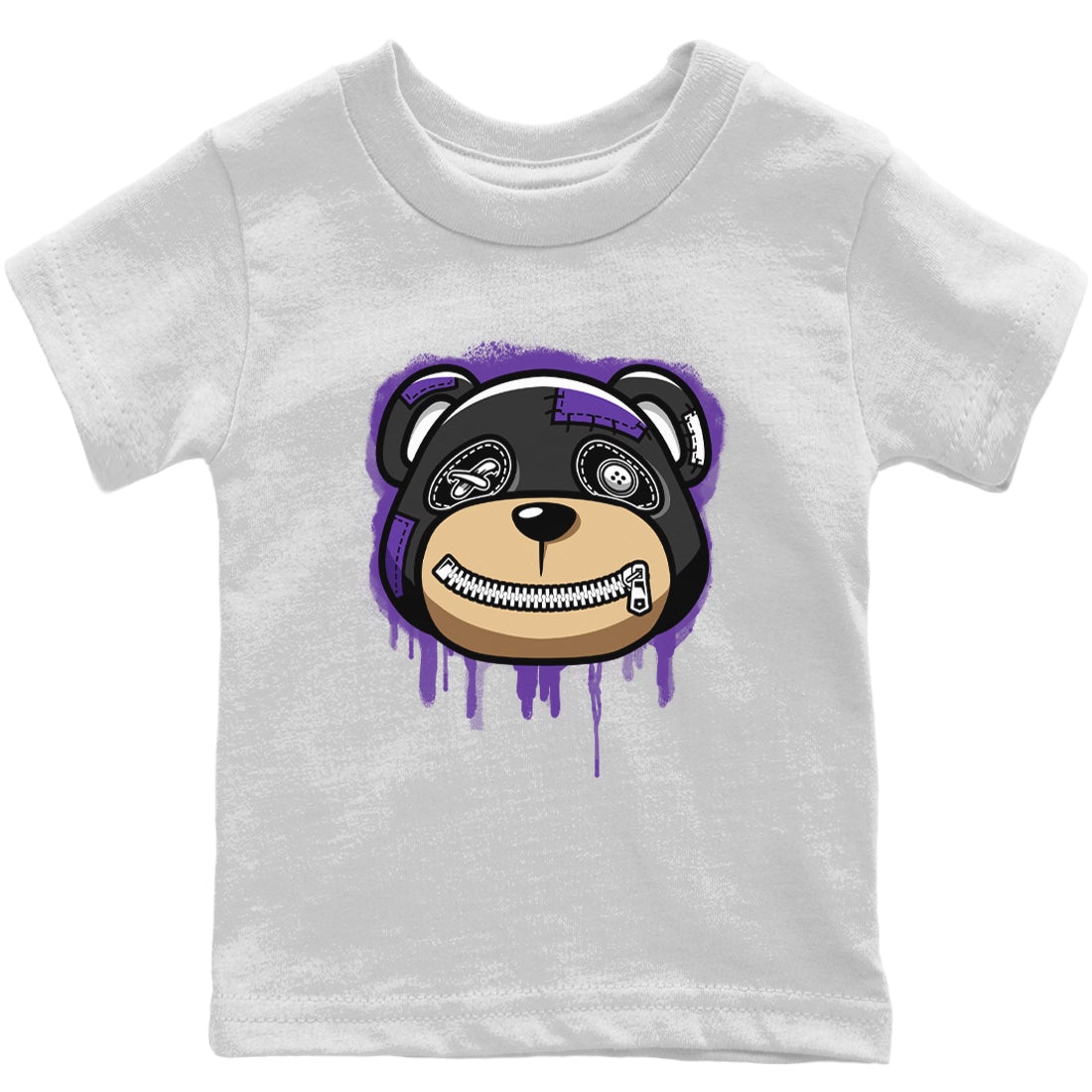 Bear Face Kids Tops - Air Jordan 13 Court Purple