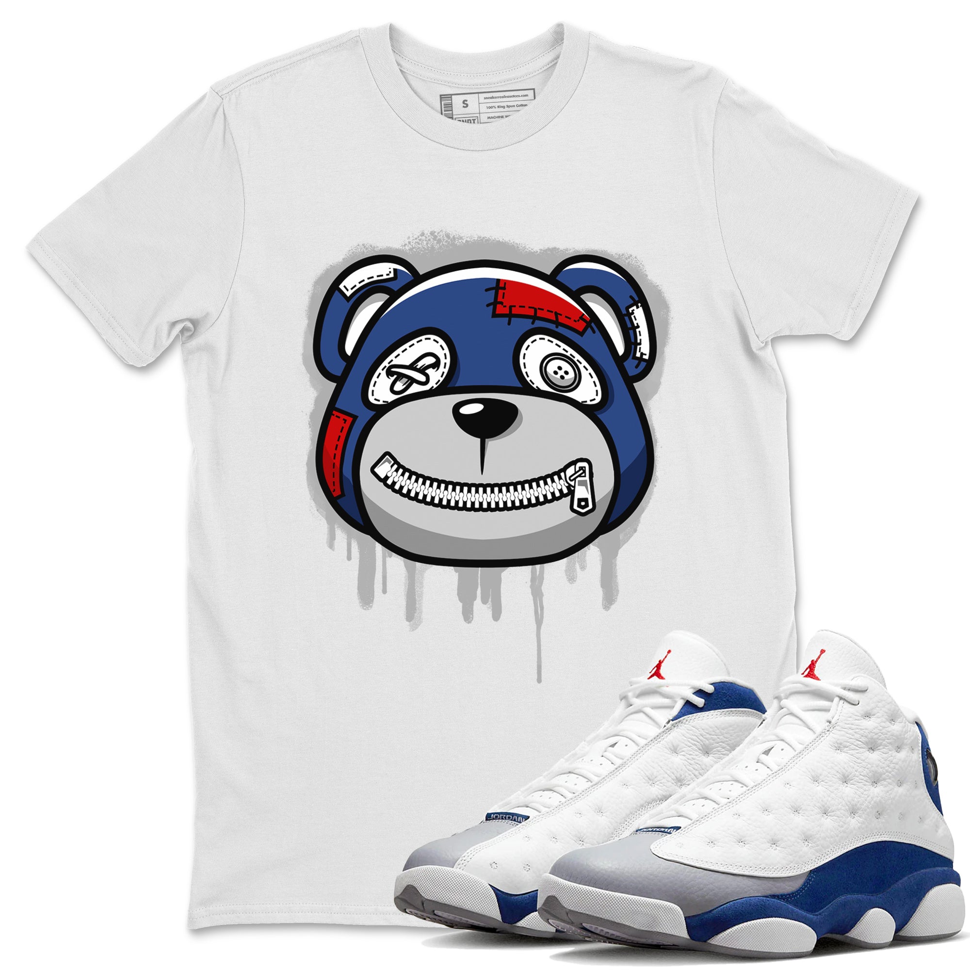 Bear Face Unisex Tops - Air Jordan 13 French Blue
