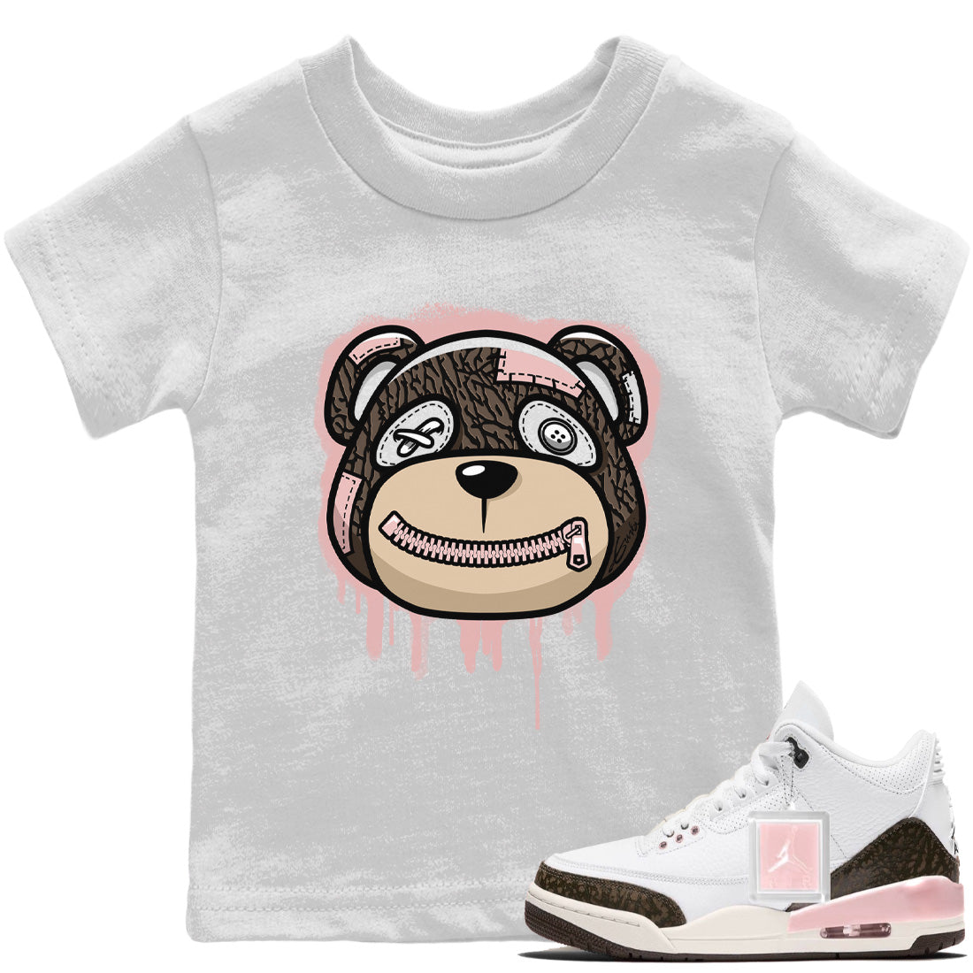 Bear Face Kids Tops - Air Jordan 3 Atmosphere
