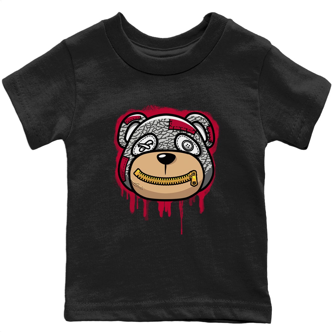 Bear Face Kids Tops - Air Jordan 3 Cardinal