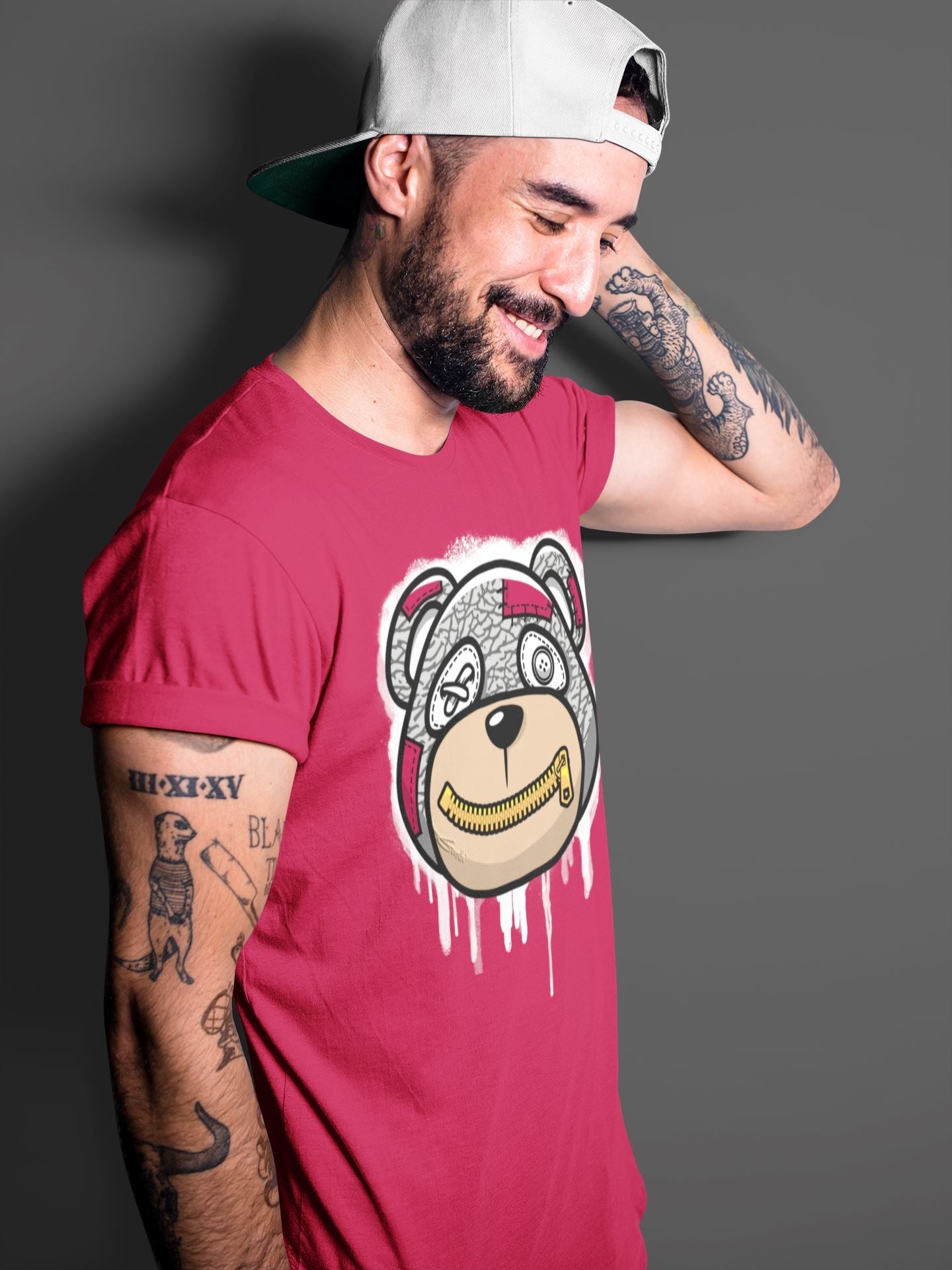 Bear Face Unisex Tops - Air Jordan 3 Cardinal