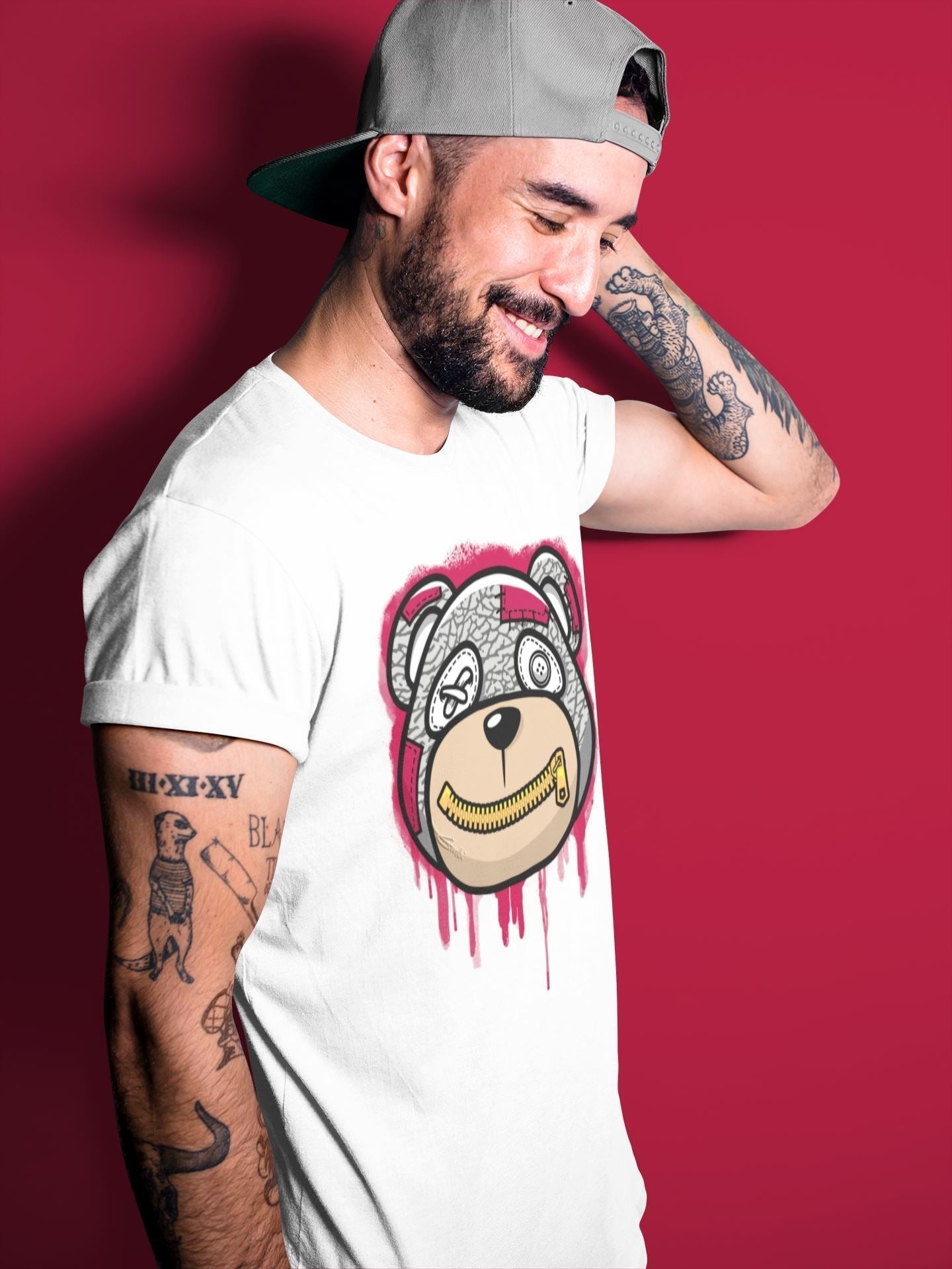 Bear Face Unisex Tops - Air Jordan 3 Cardinal