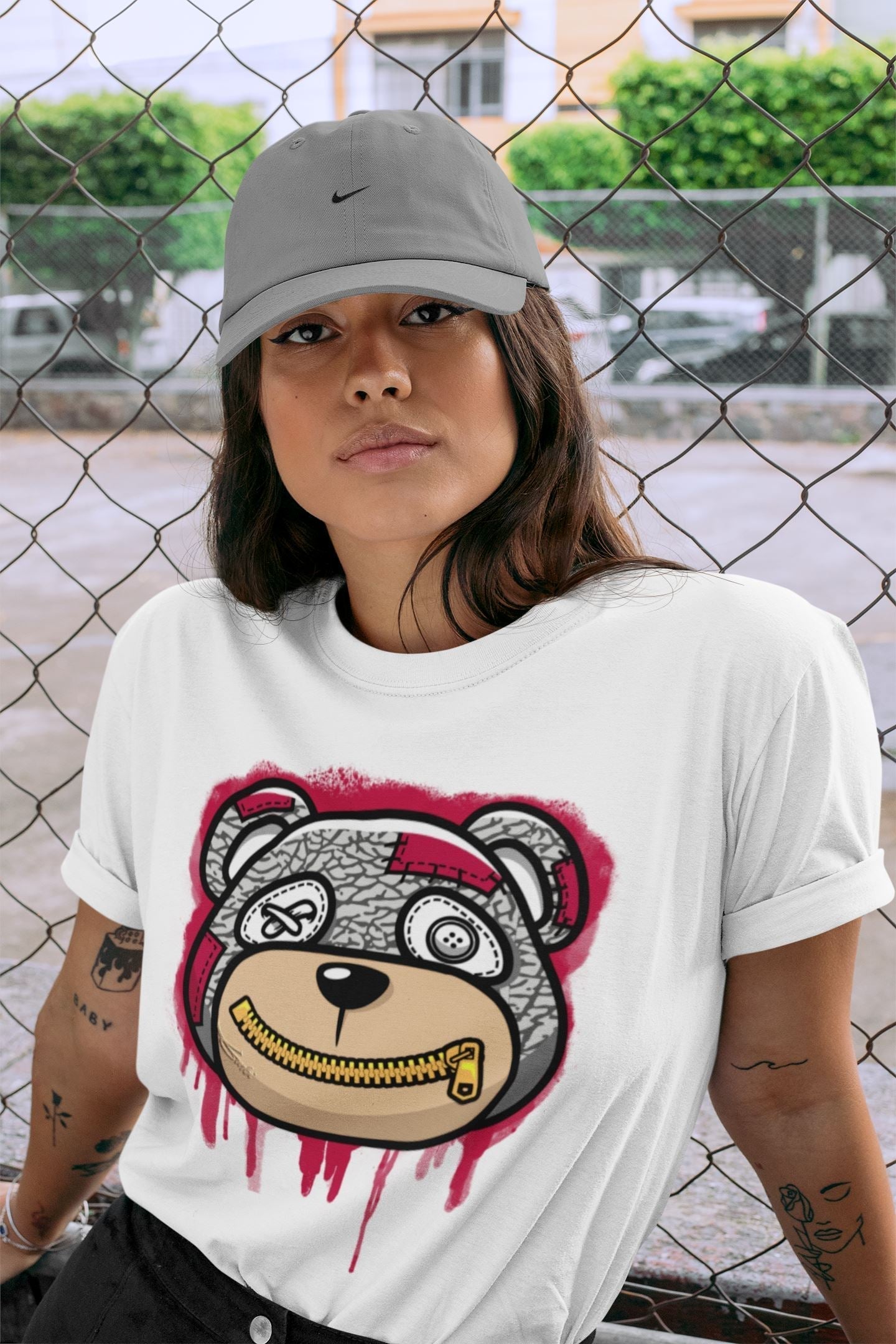 Bear Face Unisex Tops - Air Jordan 3 Cardinal