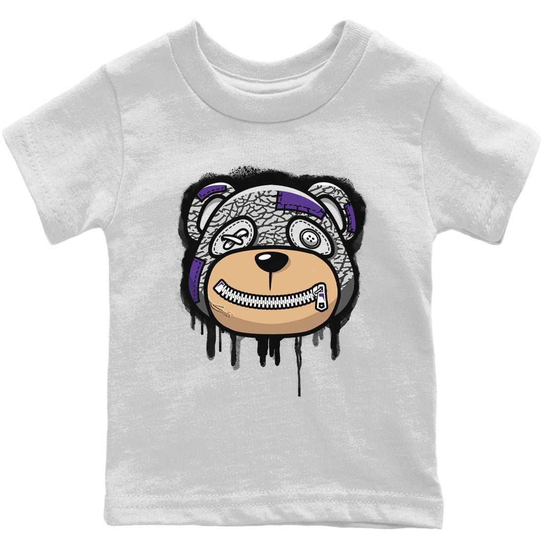 Bear Face Kids Tops - Air Jordan 3 Dark Iris