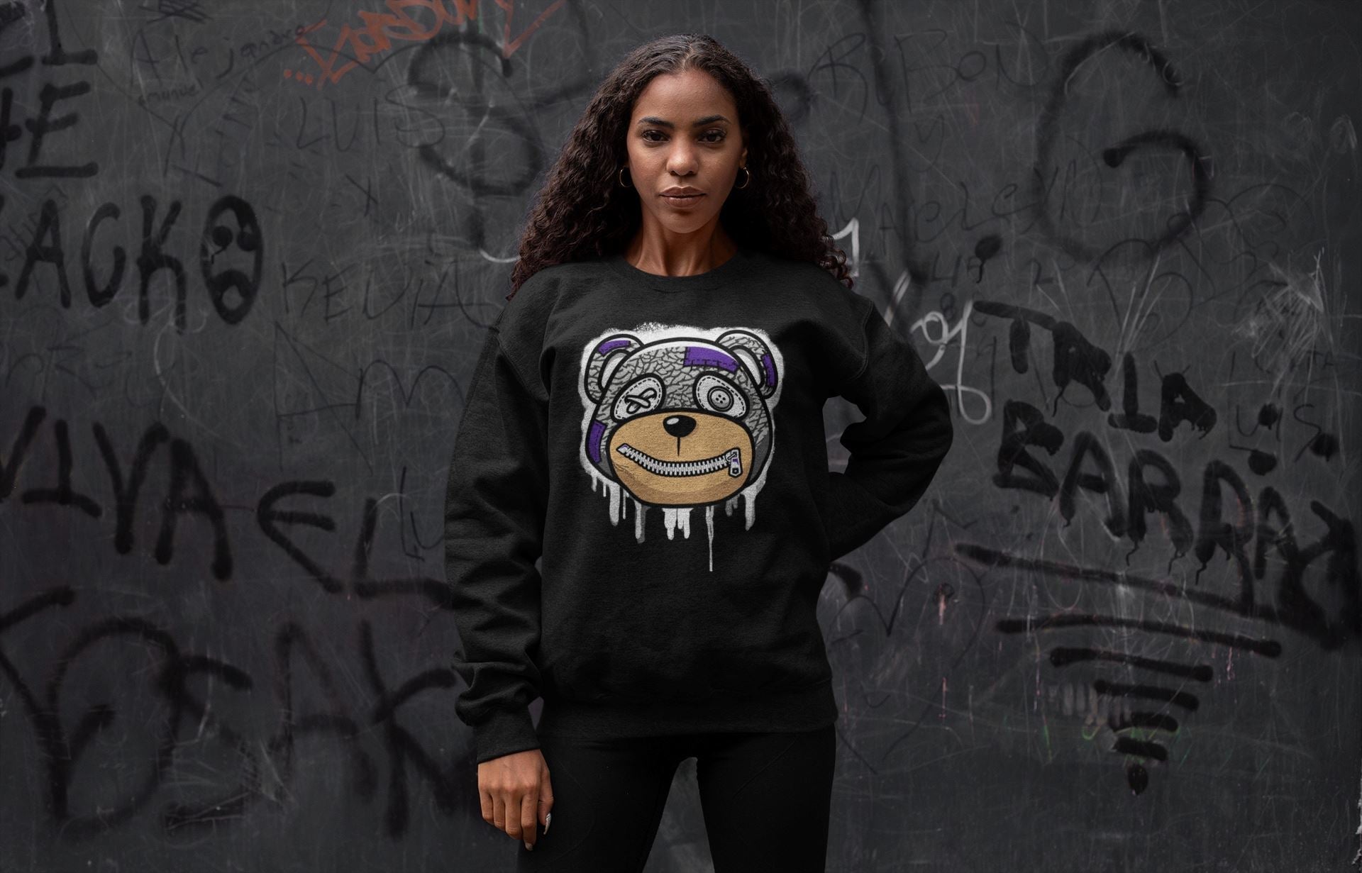Bear Face Unisex Tops - Air Jordan 3 Dark Iris