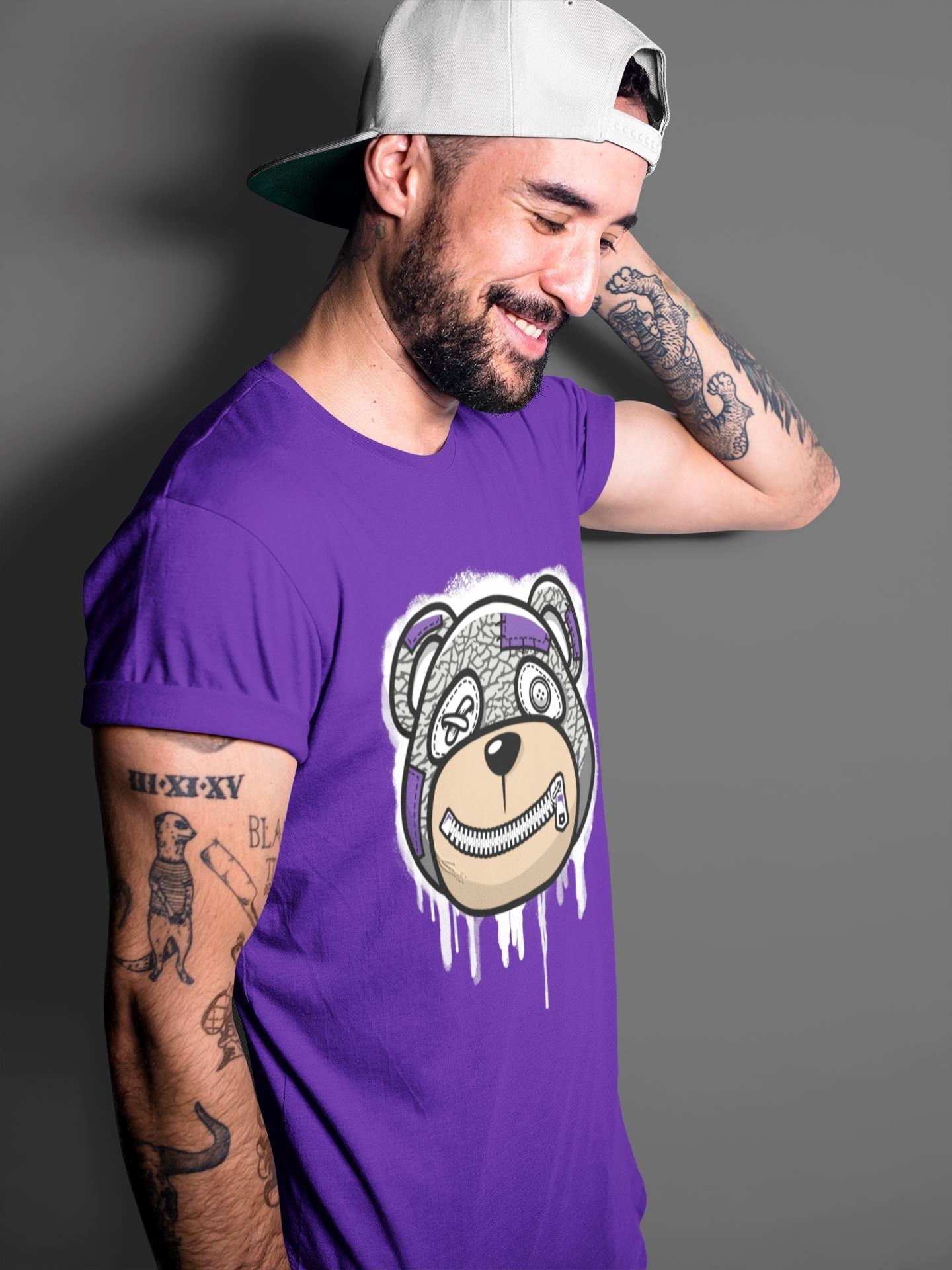 Bear Face Unisex Tops - Air Jordan 3 Dark Iris