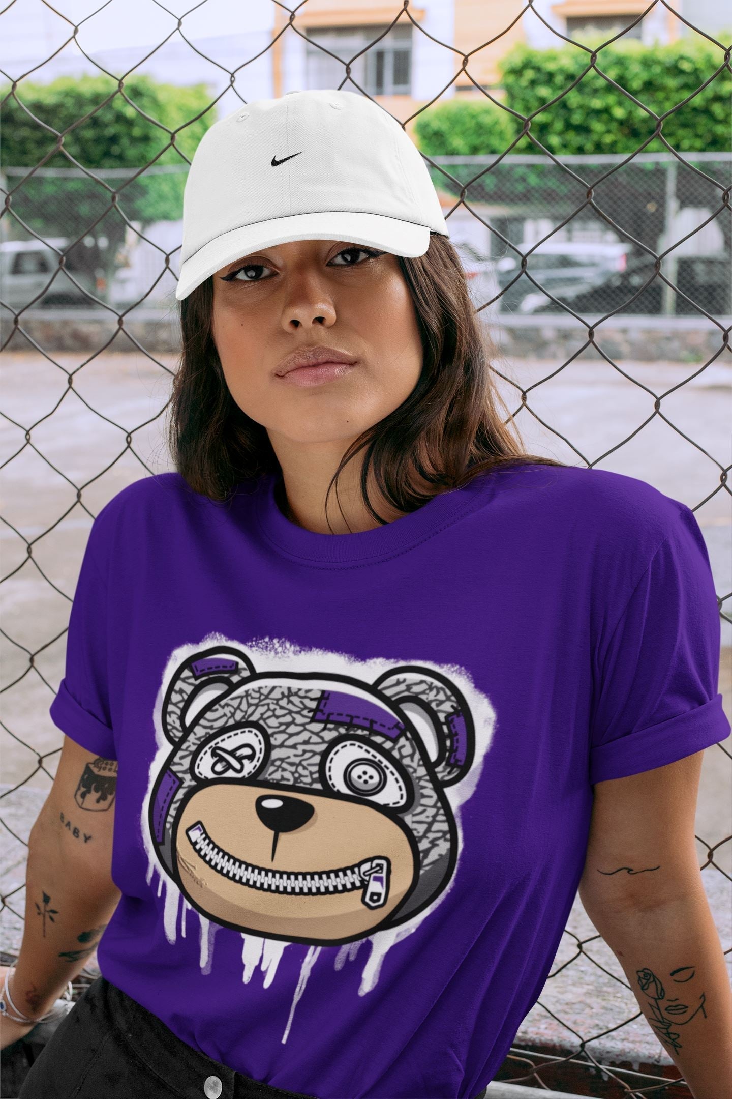 Bear Face Unisex Tops - Air Jordan 3 Dark Iris