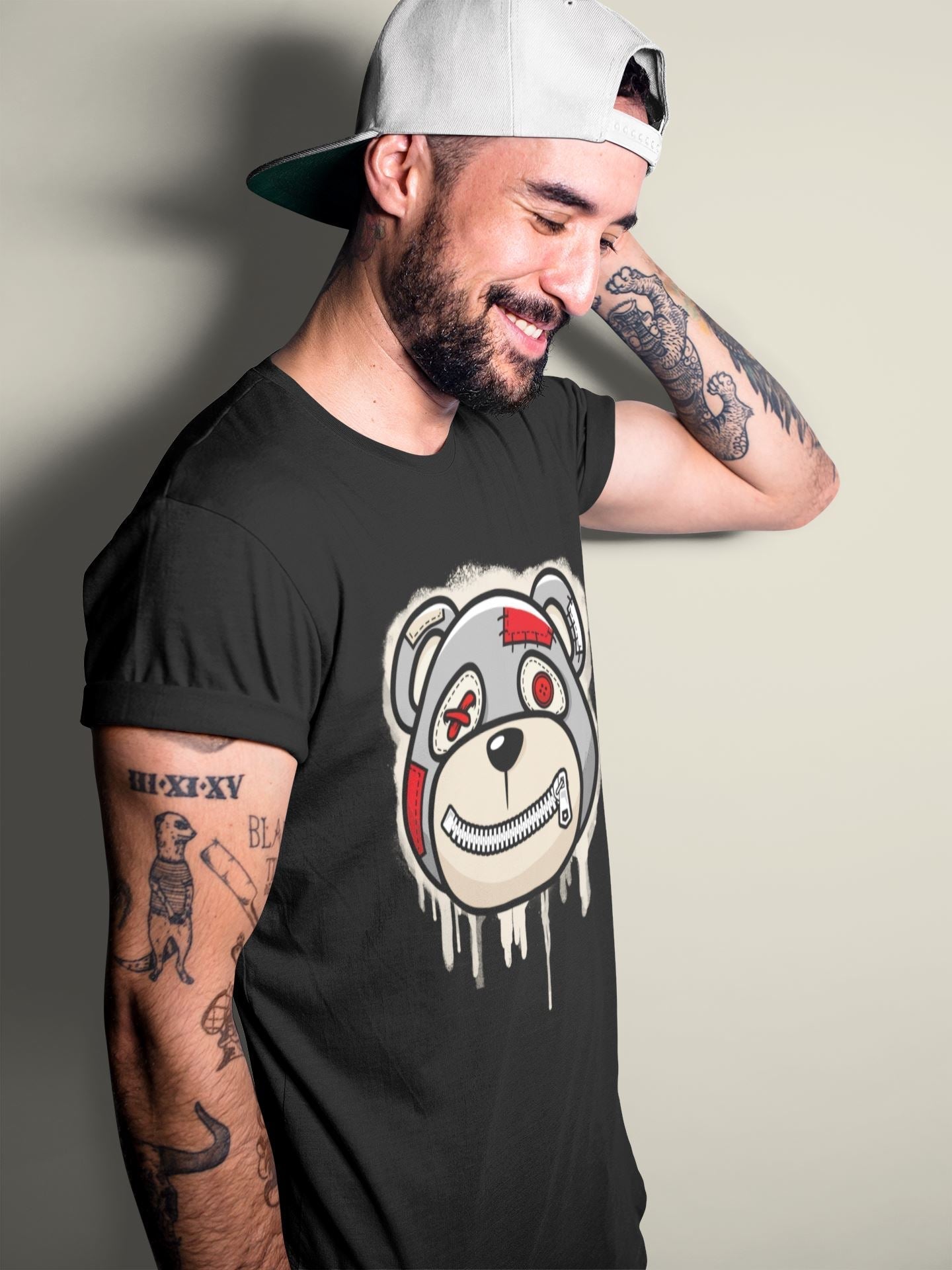 Bear Face Unisex Tops - Air Jordan 3 Muslin