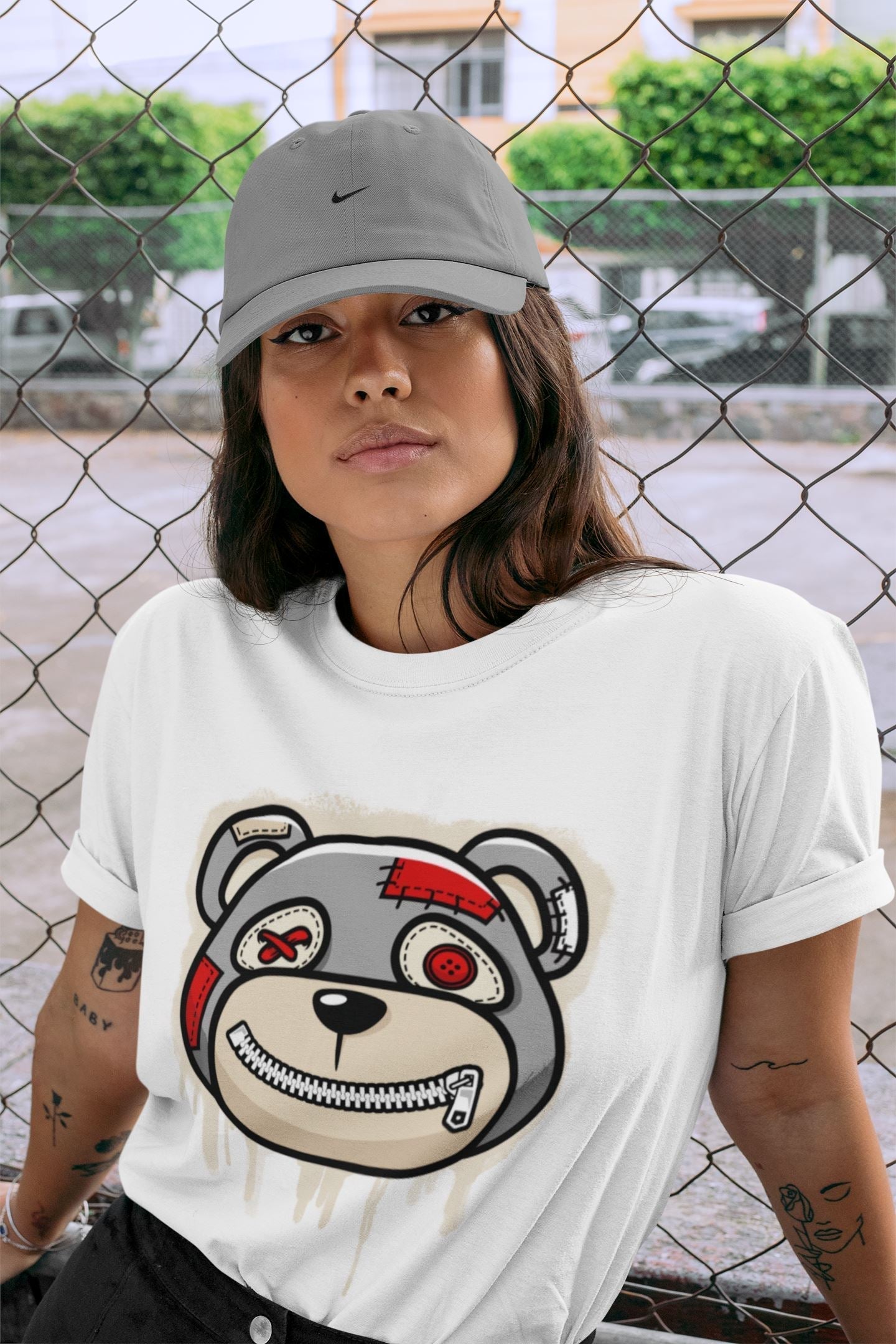 Bear Face Unisex Tops - Air Jordan 3 Muslin