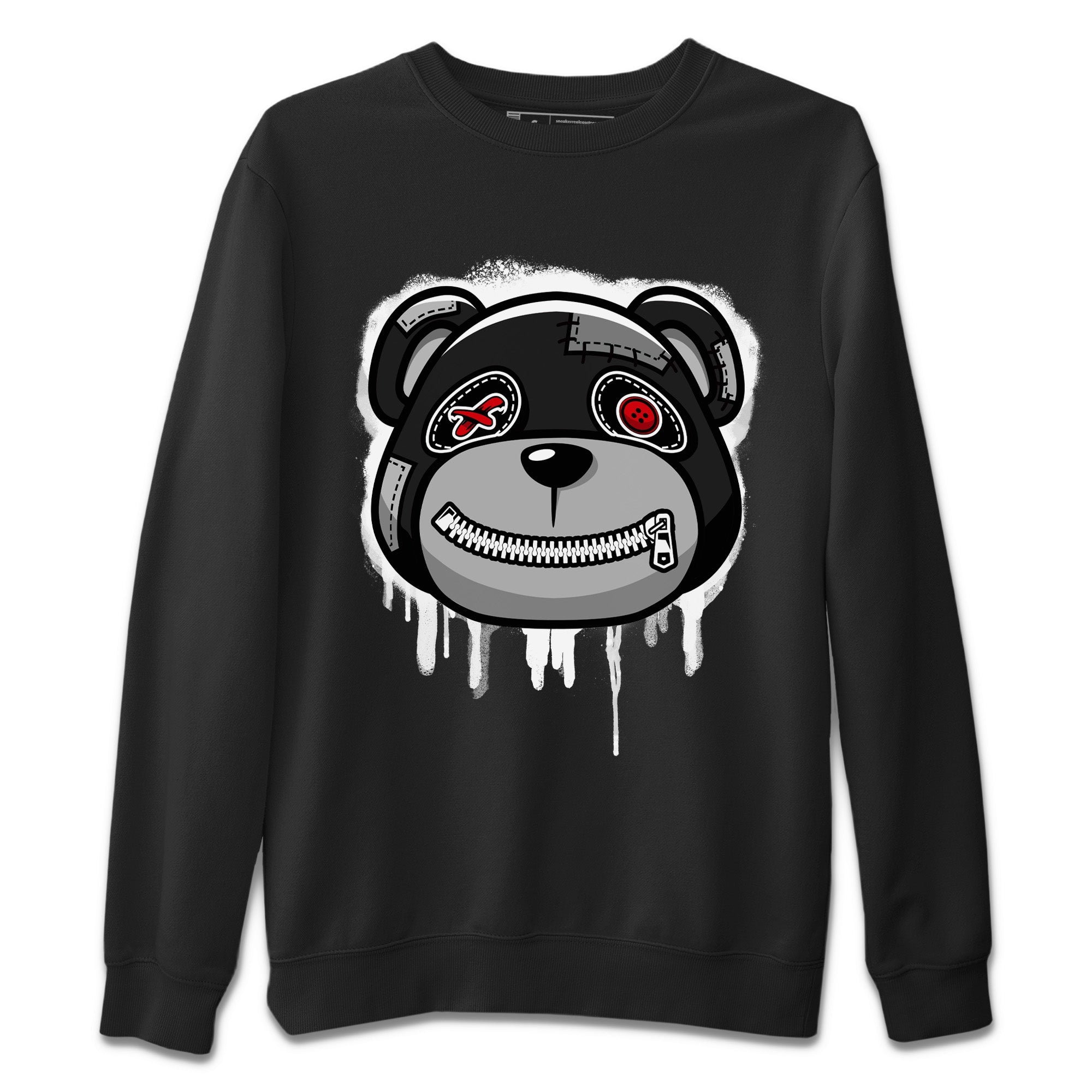 Bear Face Unisex Tops - Air Jordan 4 Black Canvas