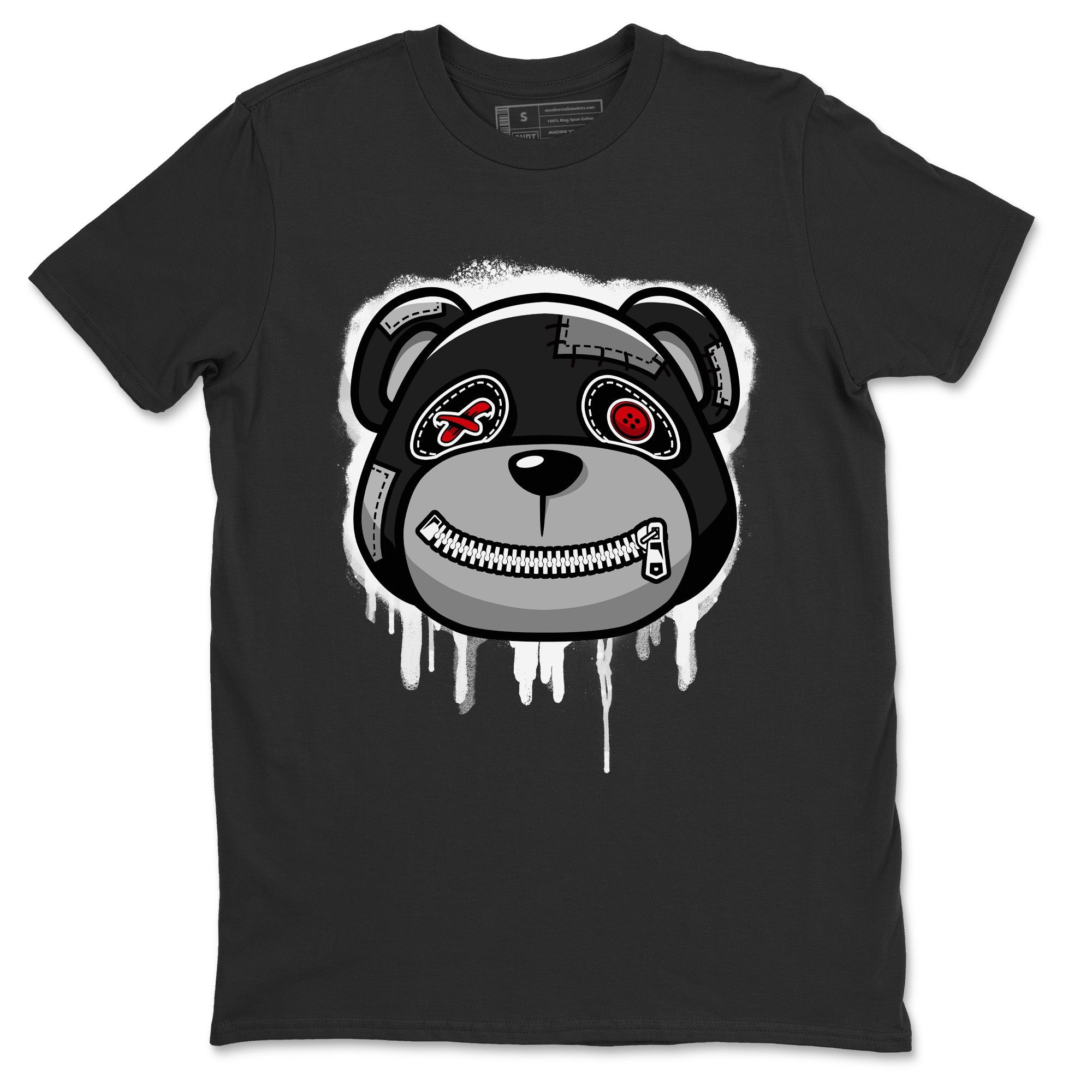 Bear Face Unisex Tops - Air Jordan 4 Black Canvas