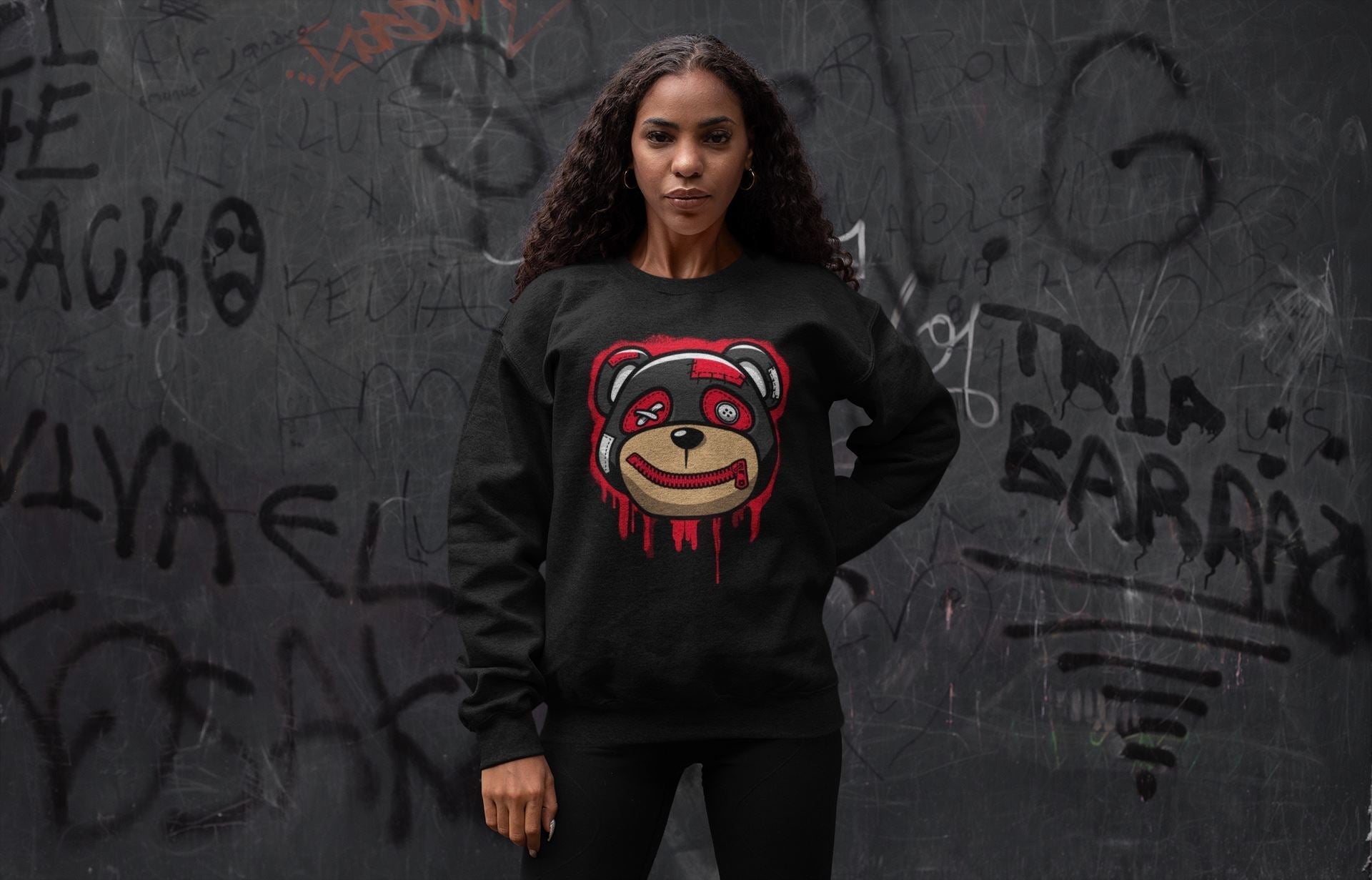 Bear Face Unisex Tops - Air Jordan 4 Red Thunder