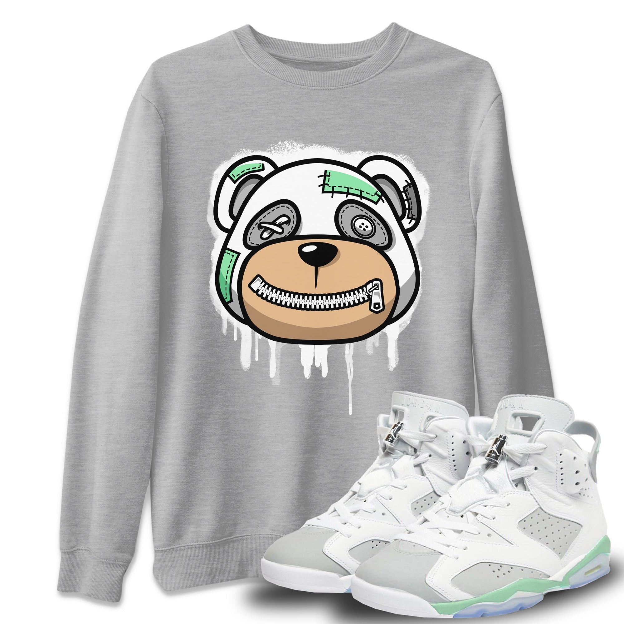 Bear Face Unisex Tops - Air Jordan 6 Mint Foam