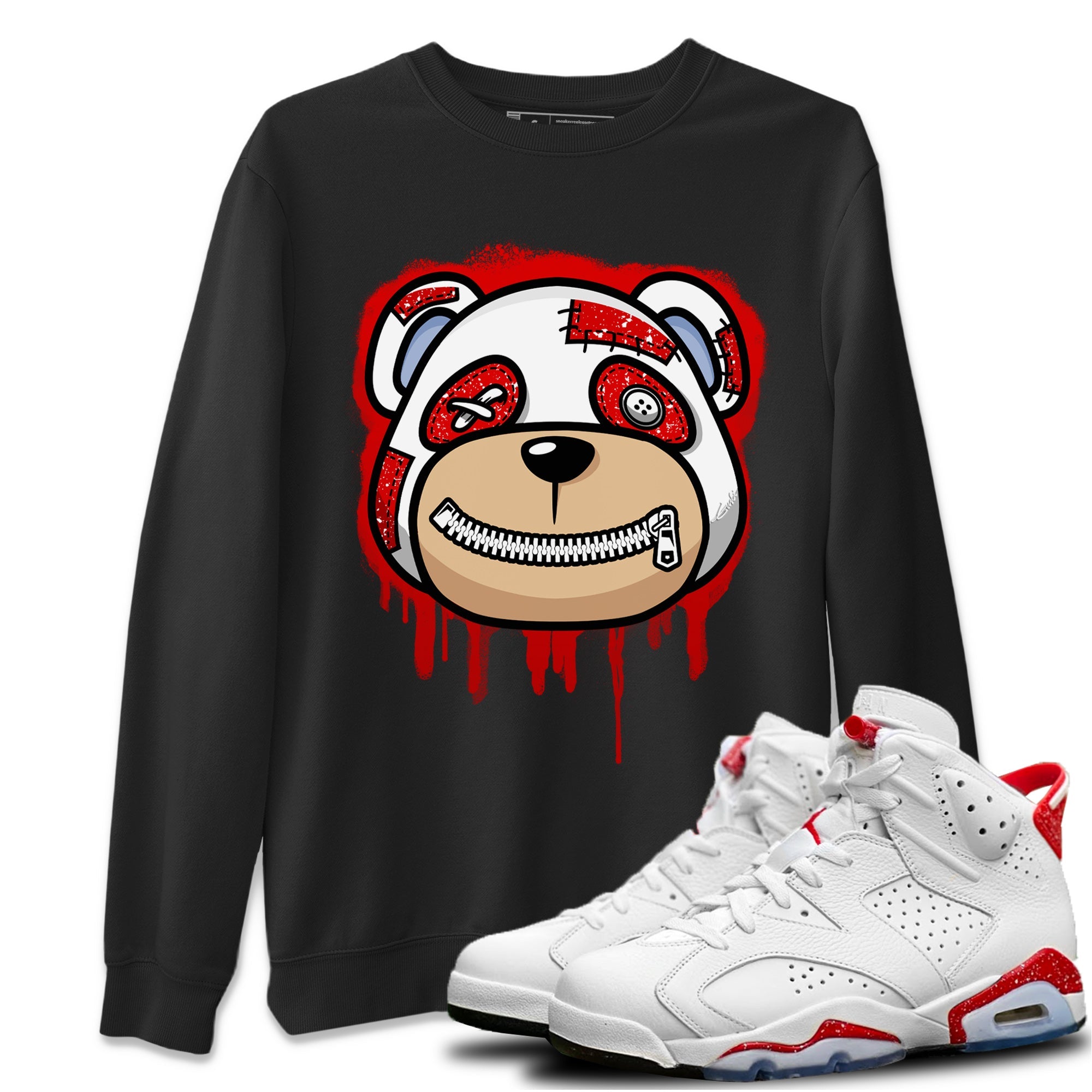 Bear Face Unisex Tops - Air Jordan 6 Red Velvet Cookies