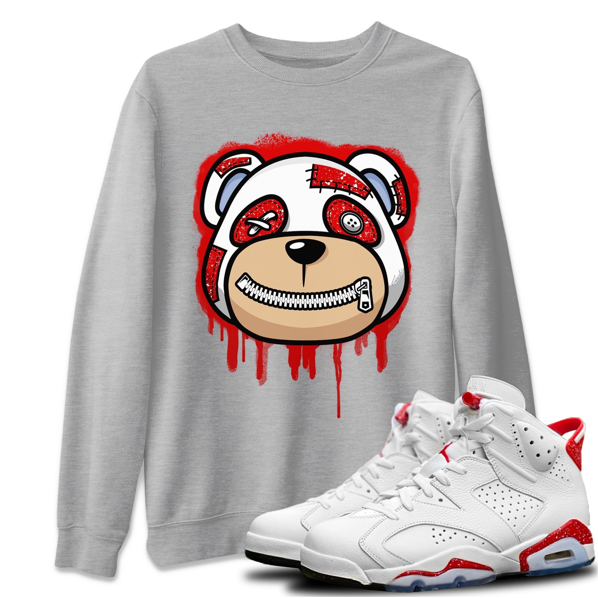 Bear Face Unisex Tops - Air Jordan 6 Red Velvet Cookies