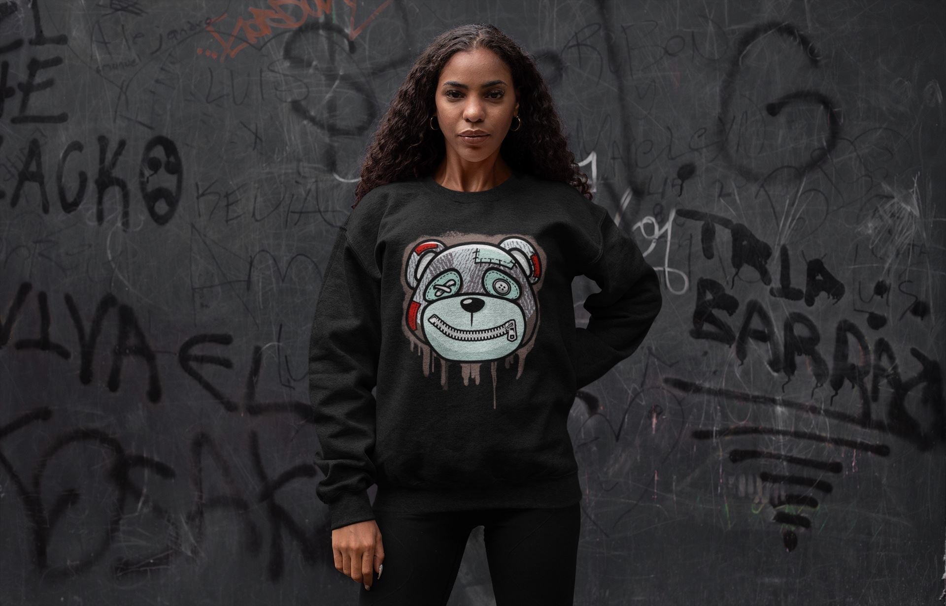 Bear Face Unisex Tops - Yeezy 350 Blue Tint
