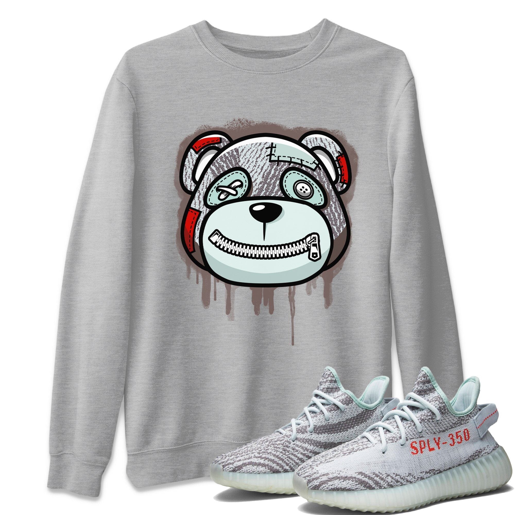 Bear Face Unisex Tops - Yeezy 350 Blue Tint