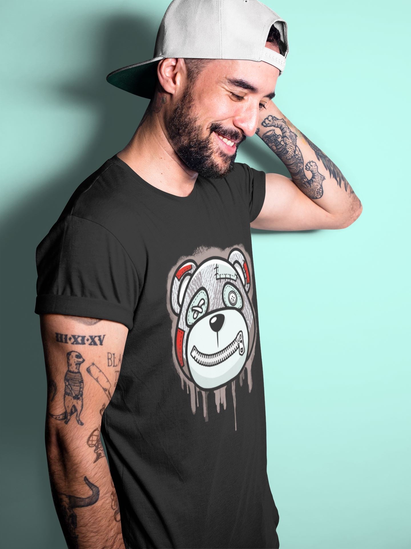 Bear Face Unisex Tops - Yeezy 350 Blue Tint