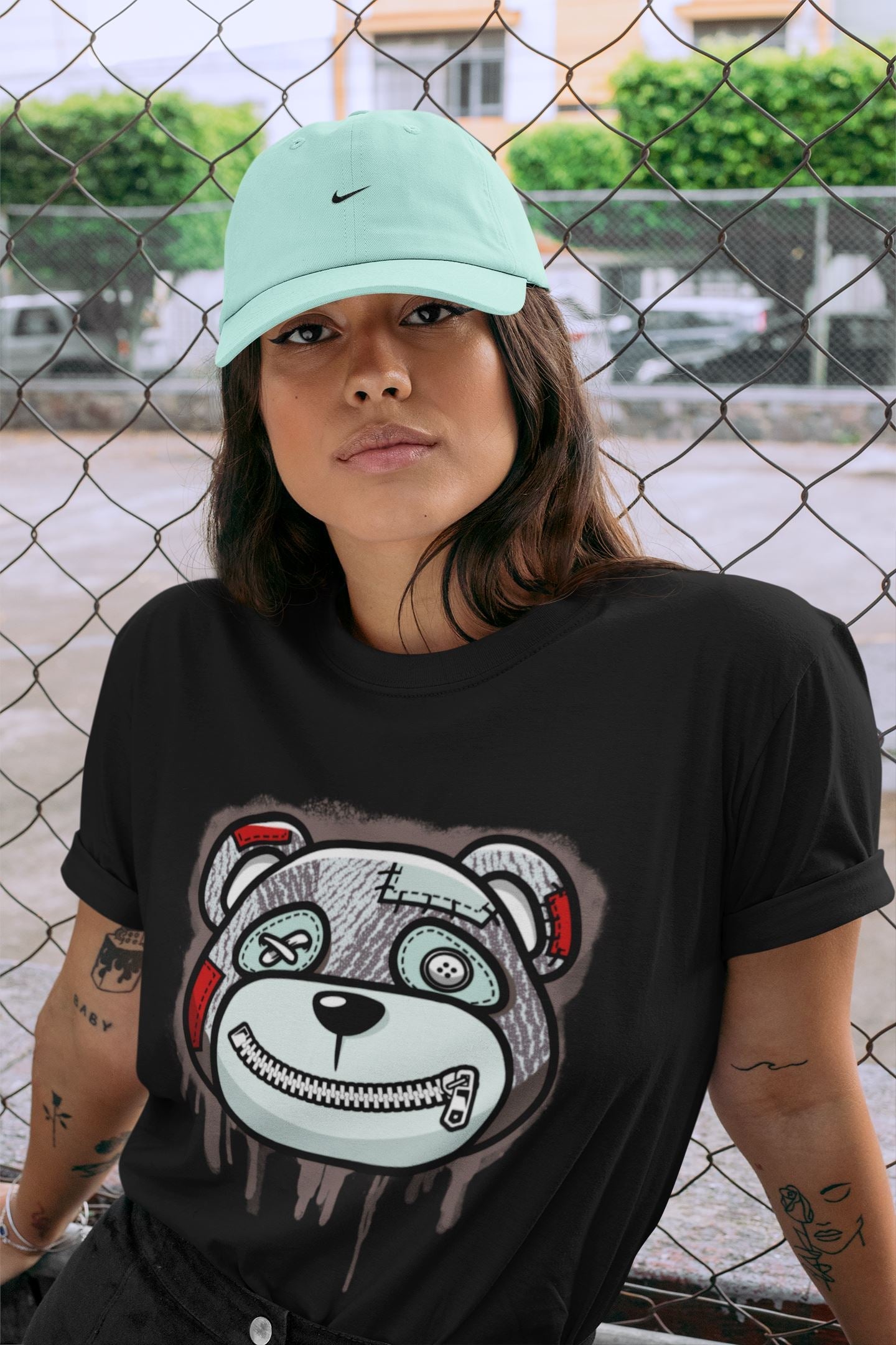 Bear Face Unisex Tops - Yeezy 350 Blue Tint