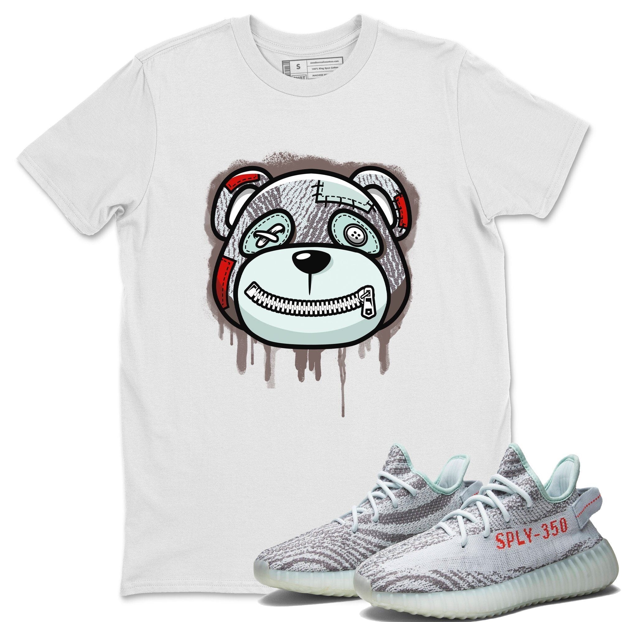 Bear Face Unisex Tops - Yeezy 350 Blue Tint