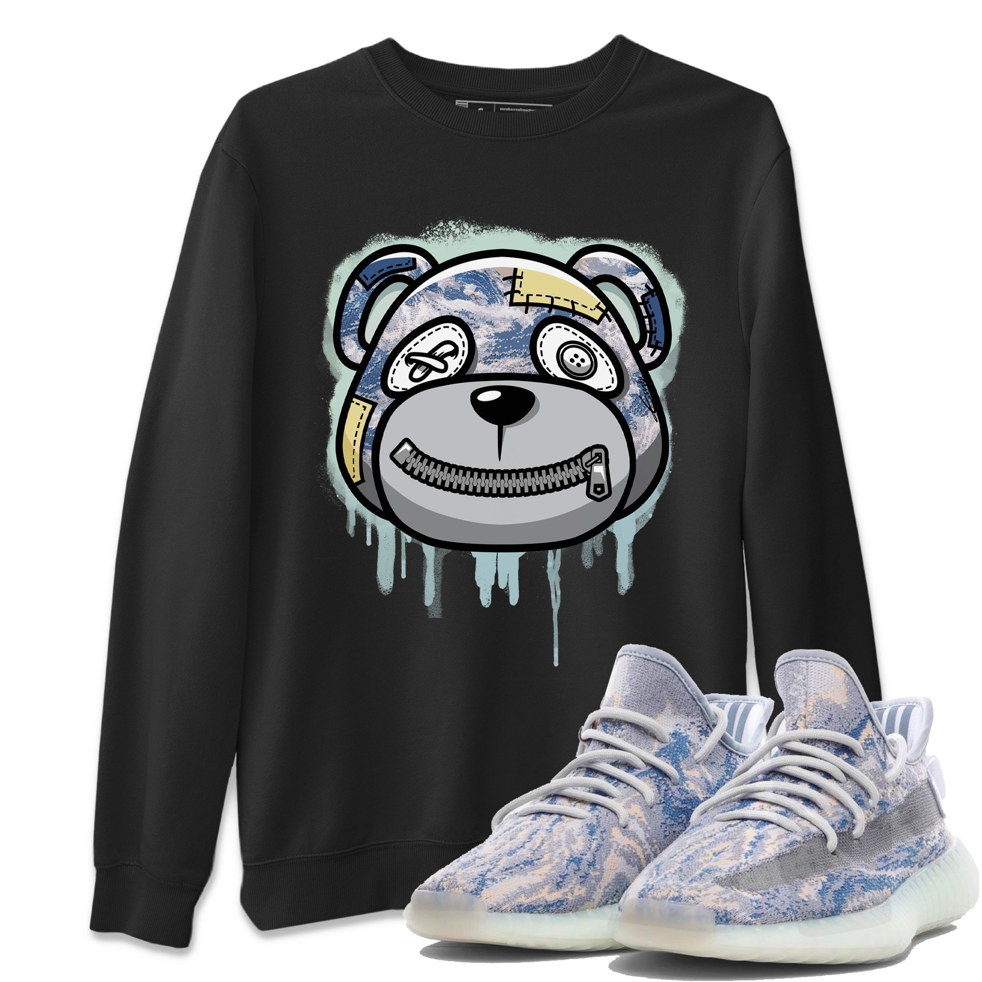 Bear Face Unisex Tops - Yeezy 350 MX Blue