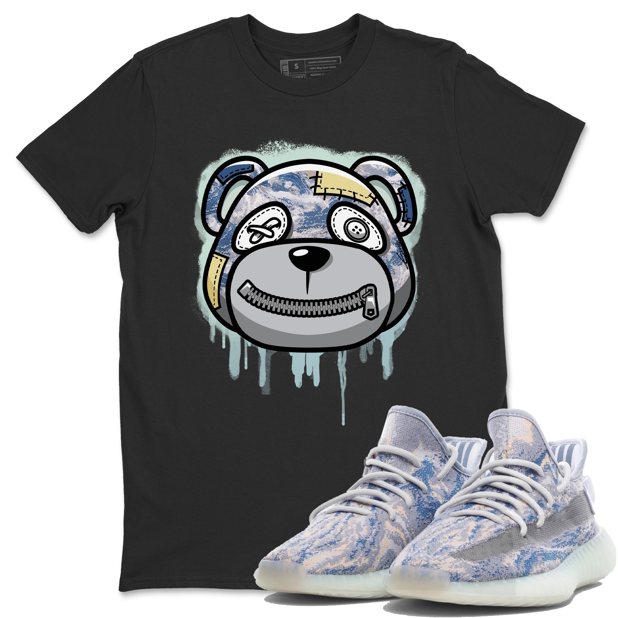 Bear Face Unisex Tops - Yeezy 350 MX Blue