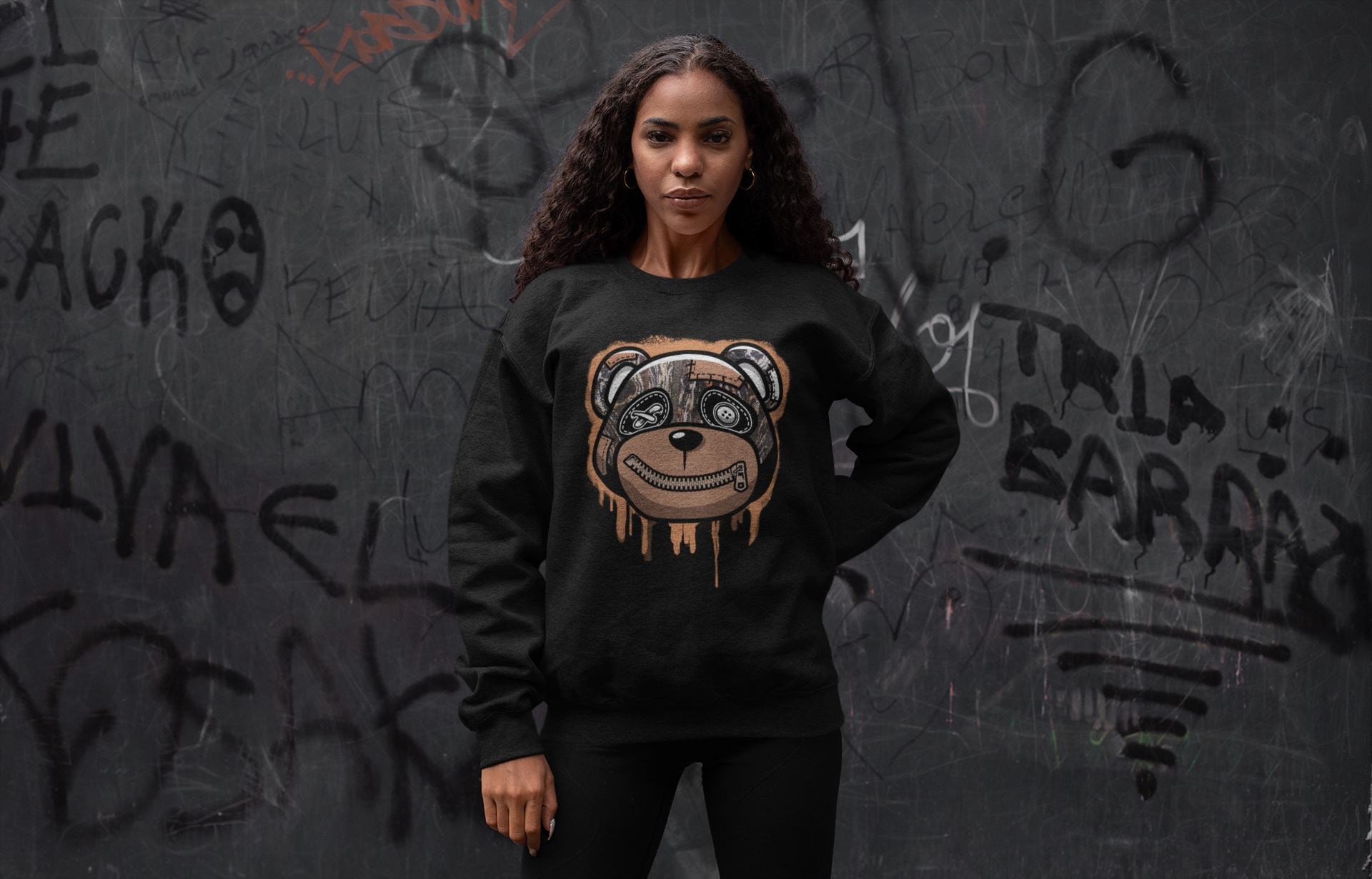 Bear Face Unisex Tops - Yeezy 350 MX Rock