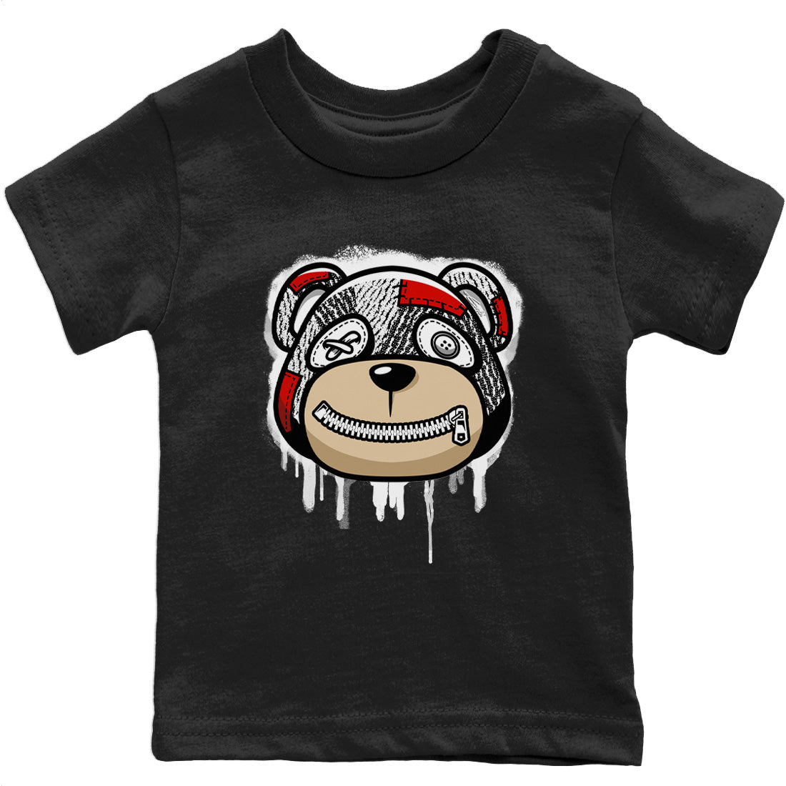 Bear Face Kids Tops - Yeezy 350 Zebra