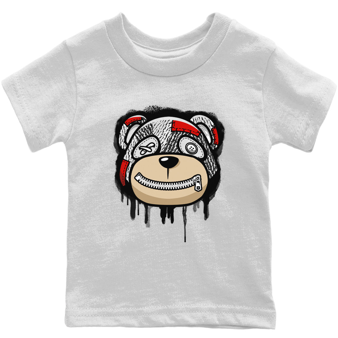 Bear Face Kids Tops - Yeezy 350 Zebra