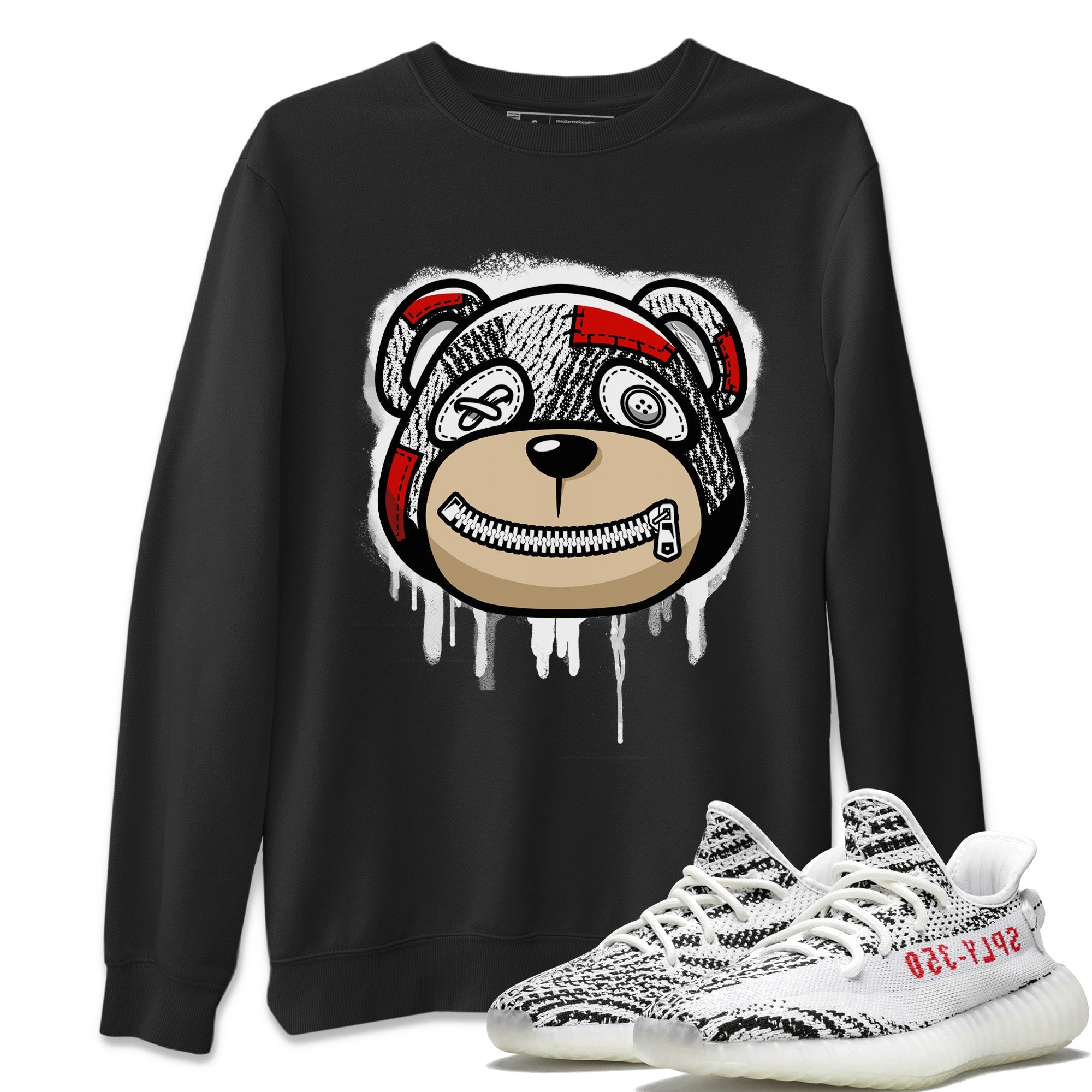 Bear Face Unisex Tops - Yeezy 350 Zebra