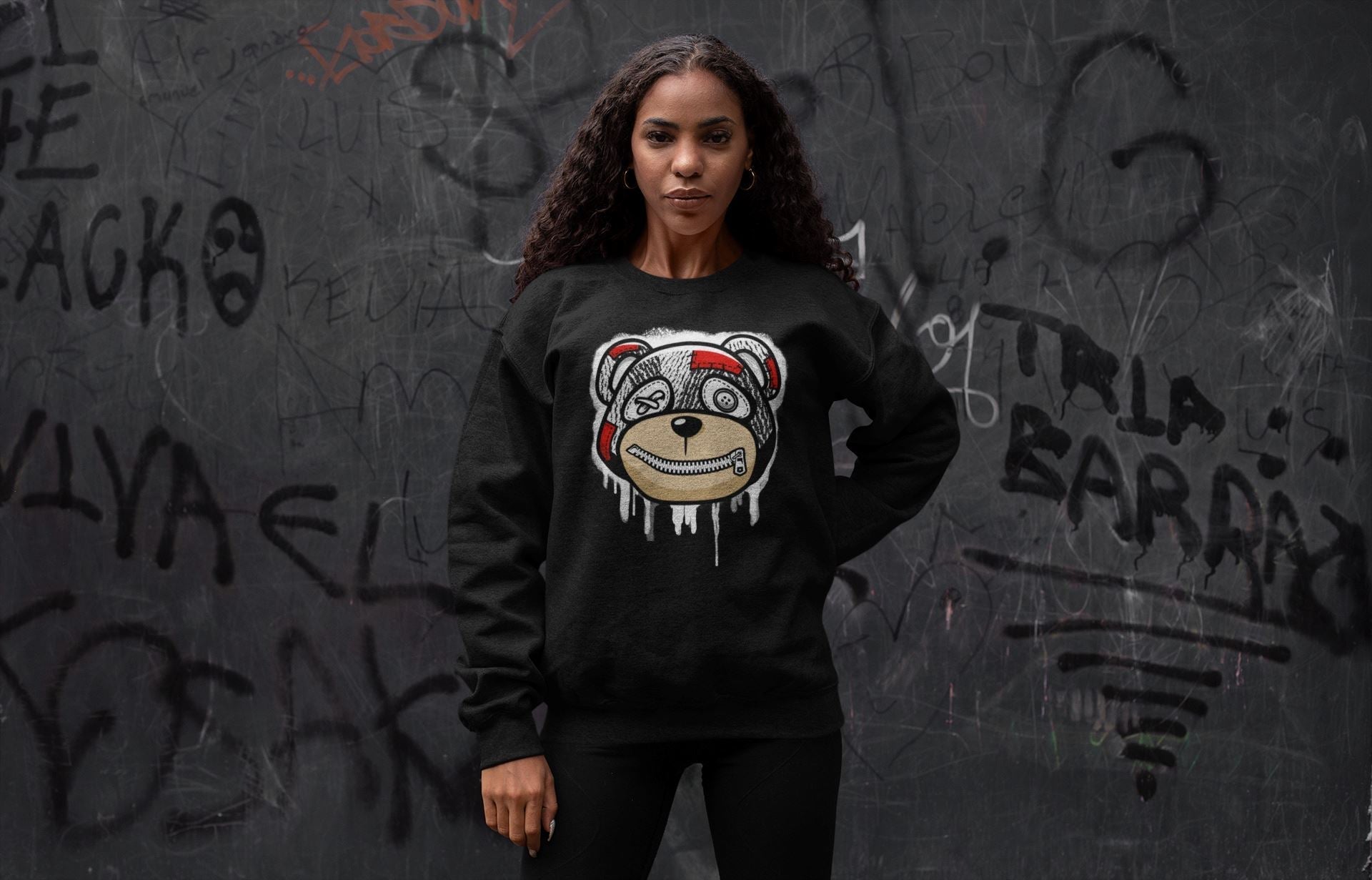 Bear Face Unisex Tops - Yeezy 350 Zebra