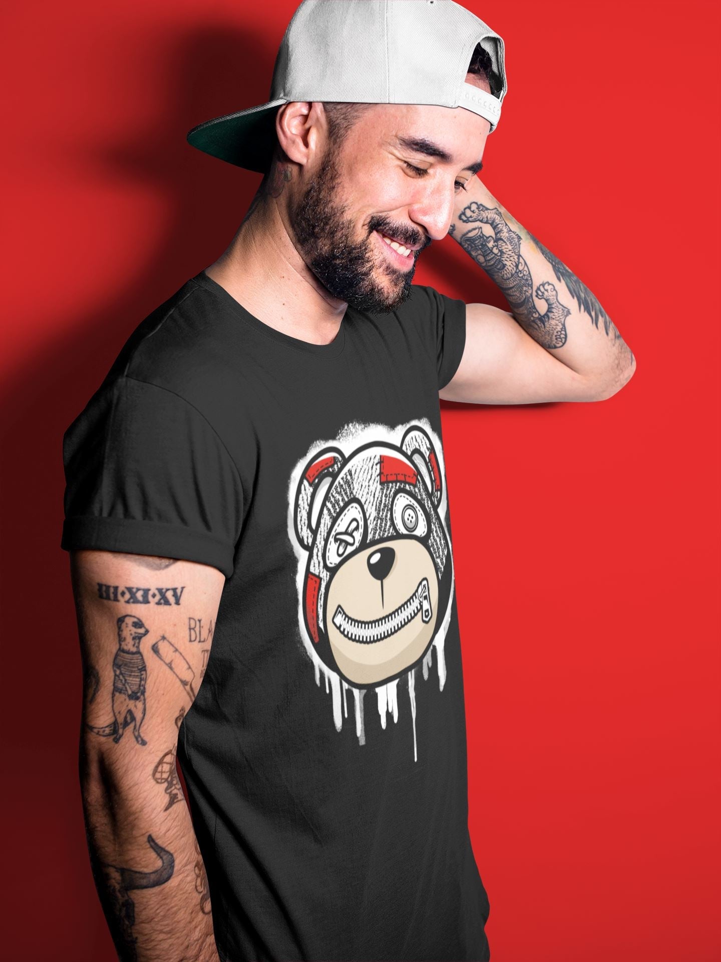 Bear Face Unisex Tops - Yeezy 350 Zebra