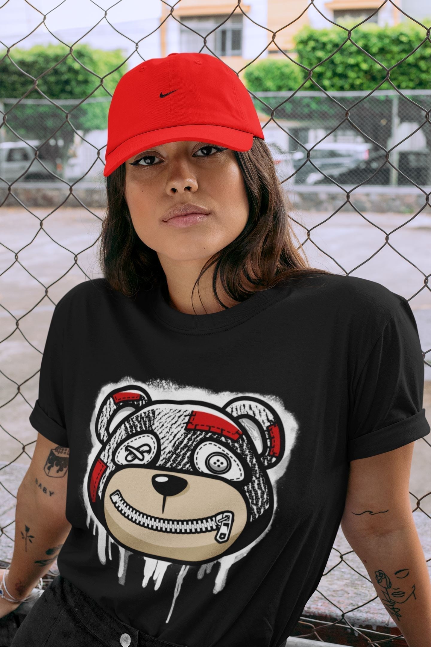 Bear Face Unisex Tops - Yeezy 350 Zebra