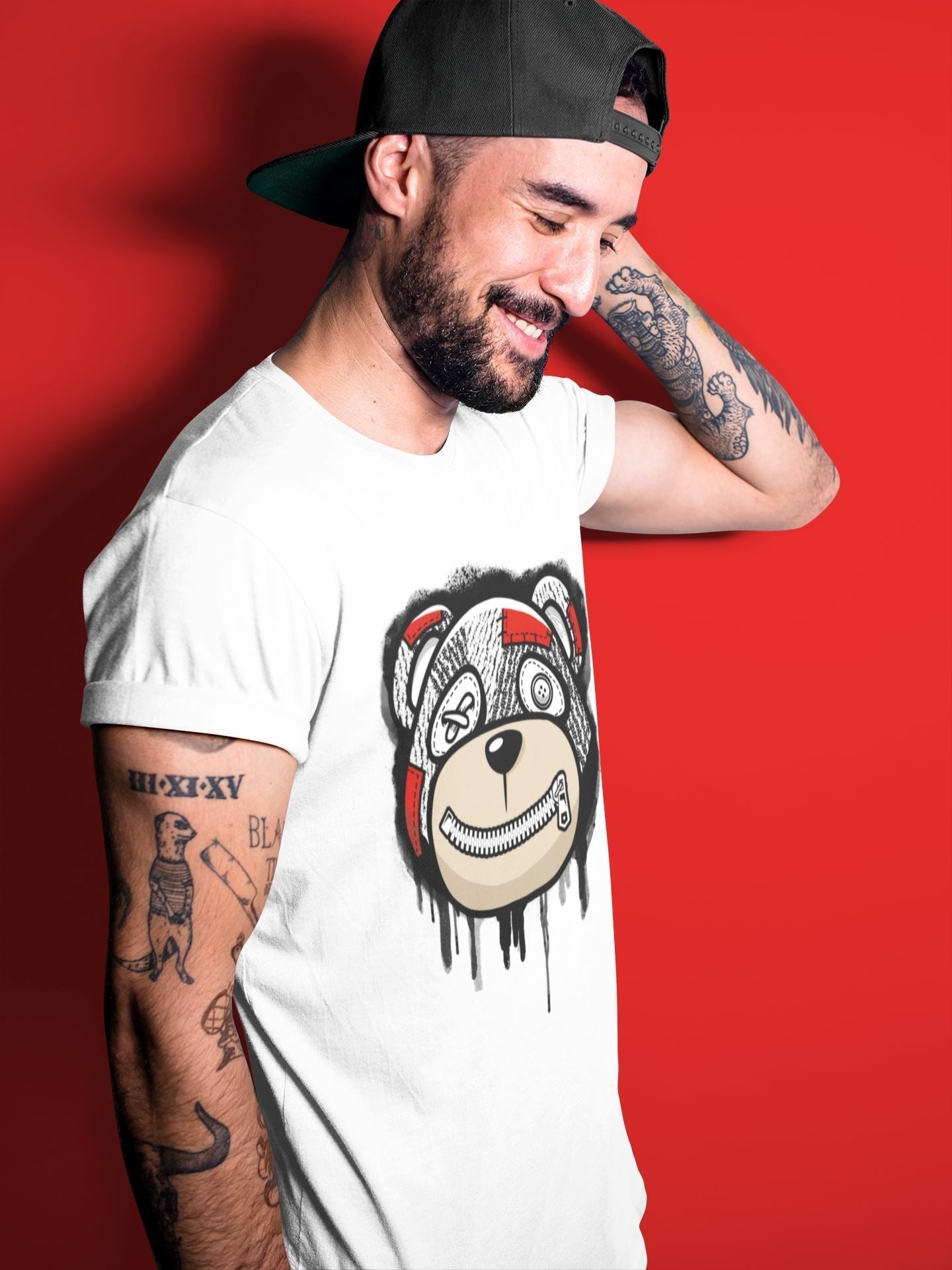 Bear Face Unisex Tops - Yeezy 350 Zebra
