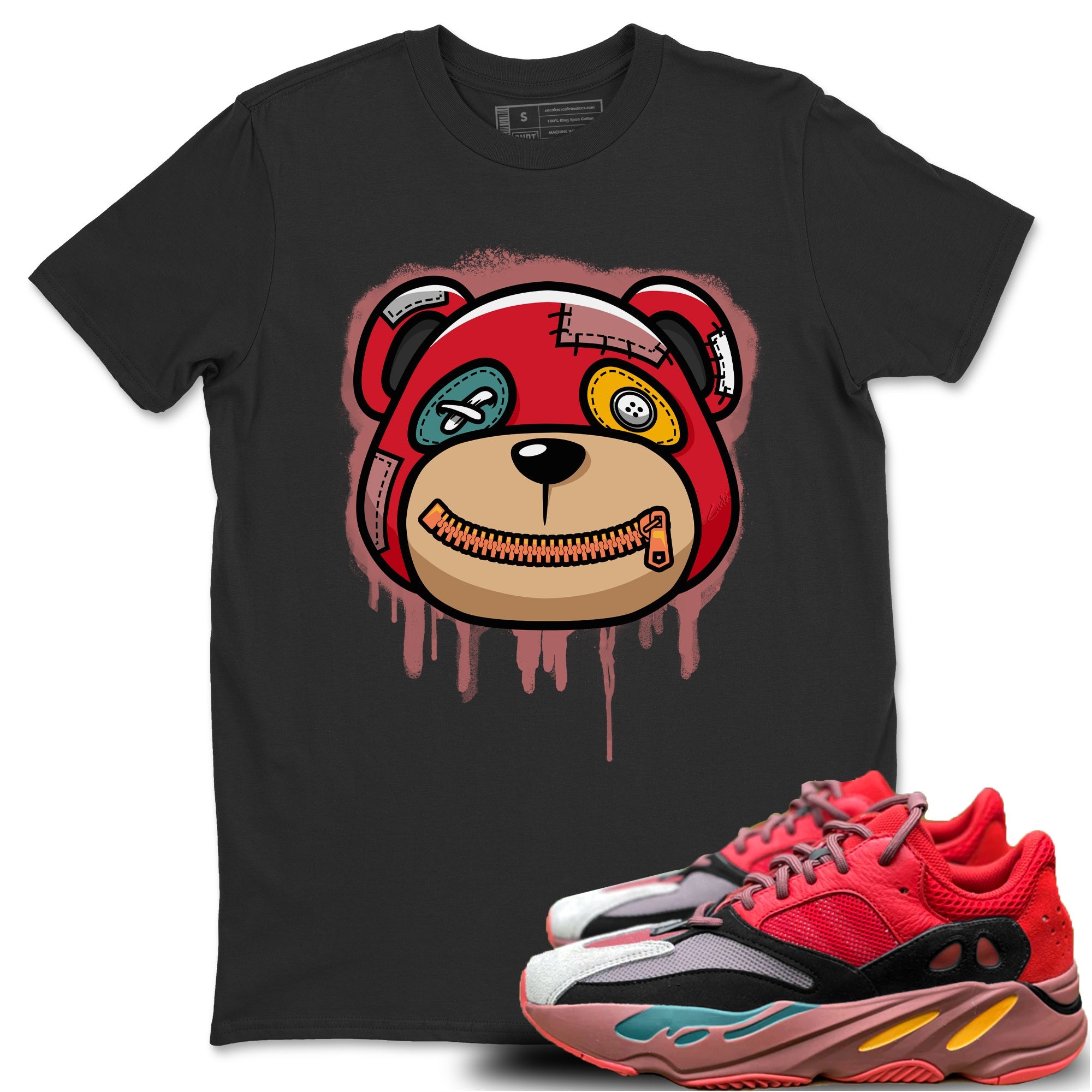 Bear Face Unisex Tops - Yeezy 700 Hi-Res Red