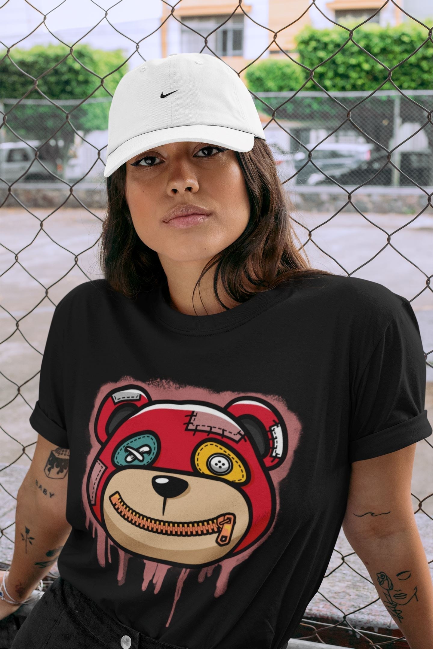 Bear Face Unisex Tops - Yeezy 700 Hi-Res Red