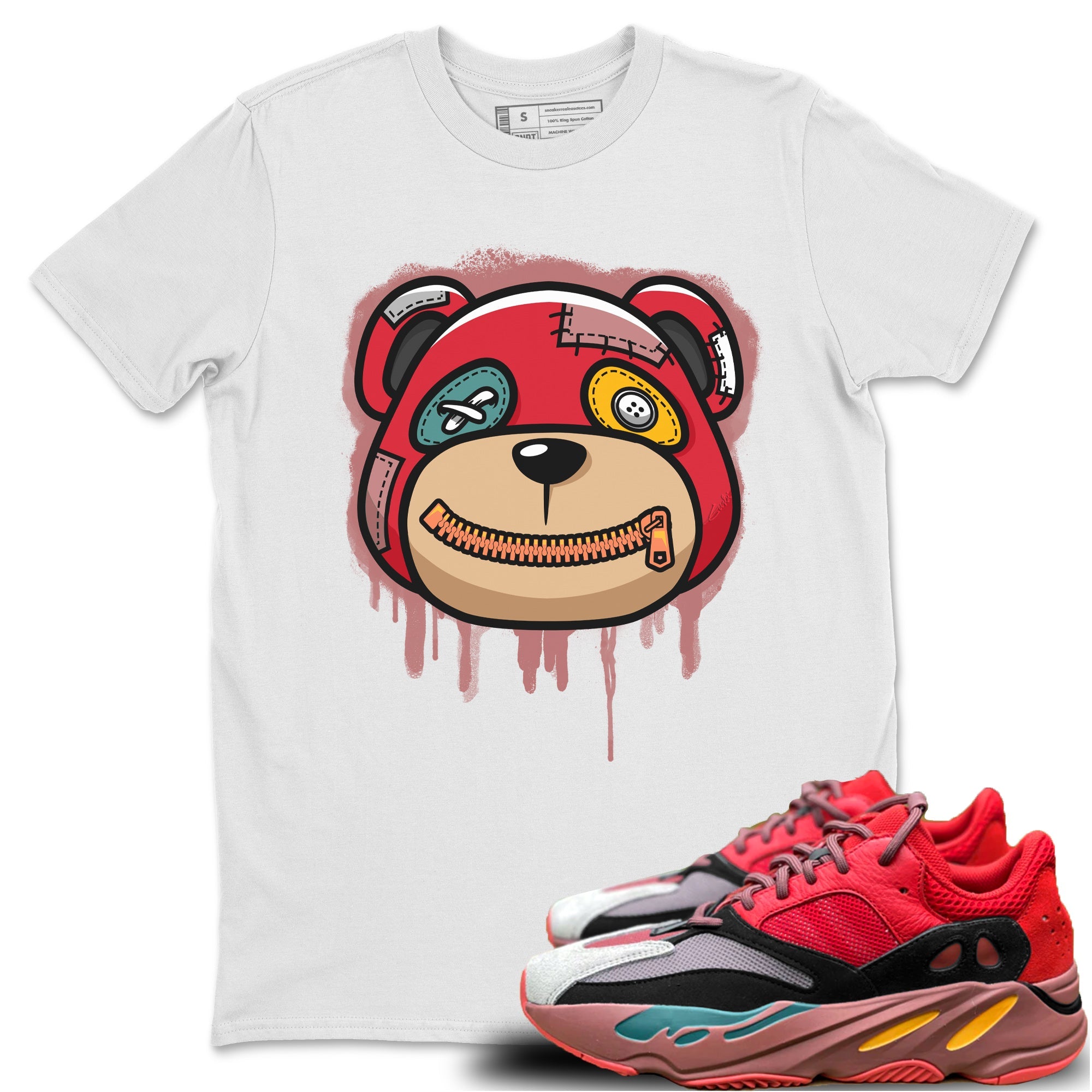 Bear Face Unisex Tops - Yeezy 700 Hi-Res Red